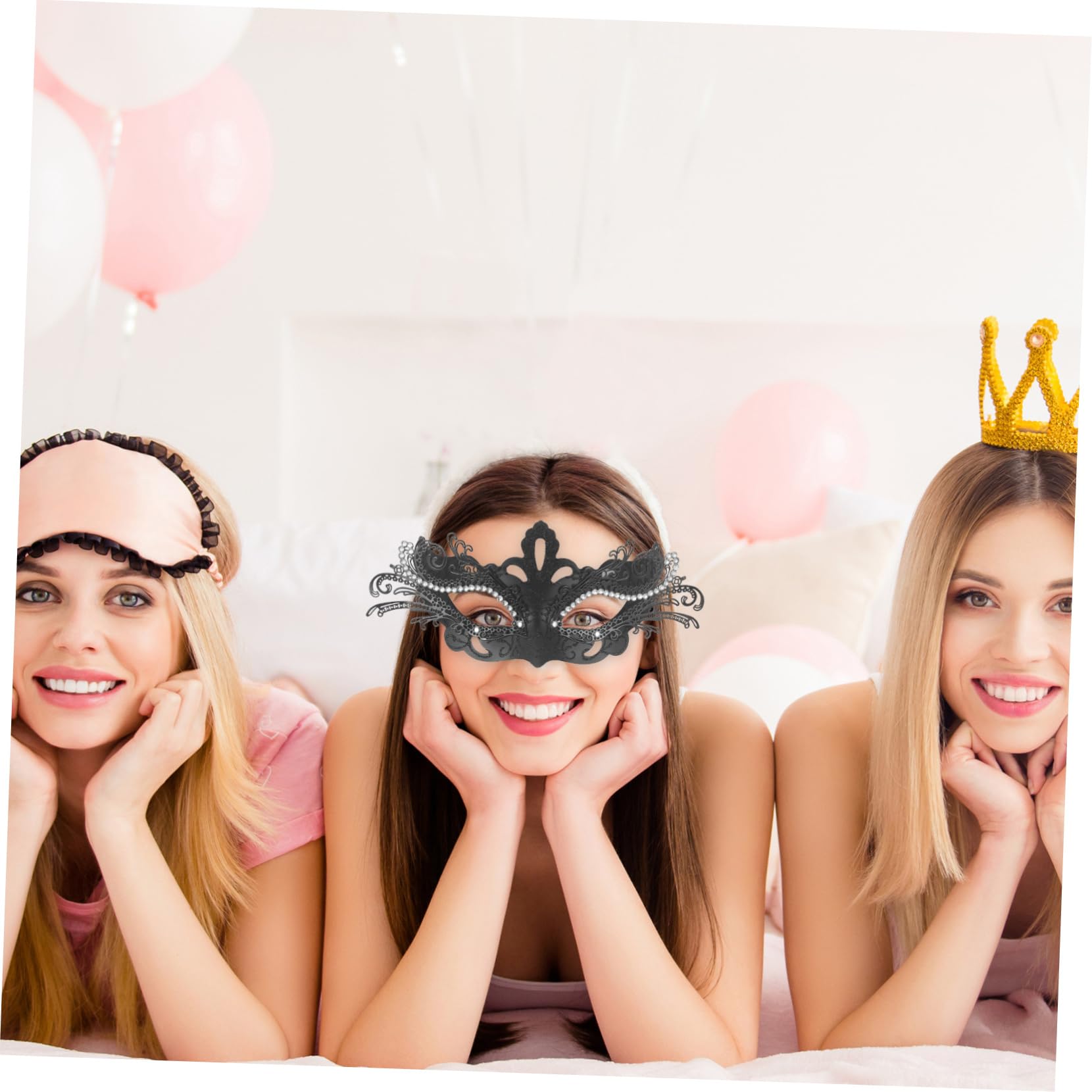 Healeved 3 Pezzi Maschera per Halloween e con Design e Decorazioni Paillettes Accessorio per Teatrali