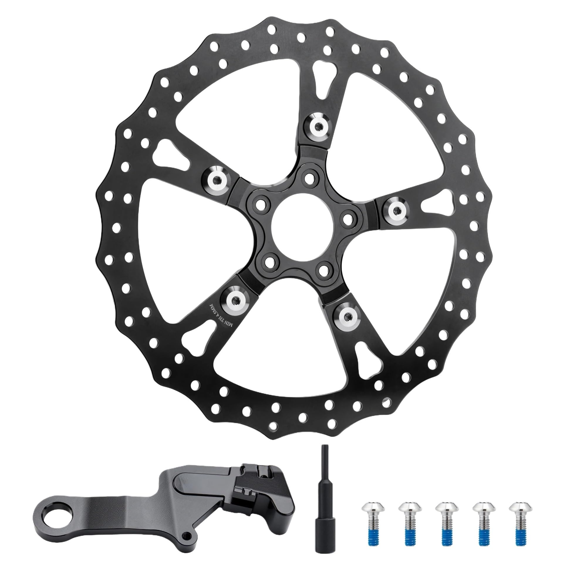 Disco Freno Flotante Disco De Freno Trasero 13 "rotores Individuales 2018-2024 para Breakout para Deluxe Low Rider Street Bob Fat para Boy Classic Sport Glide(Black)