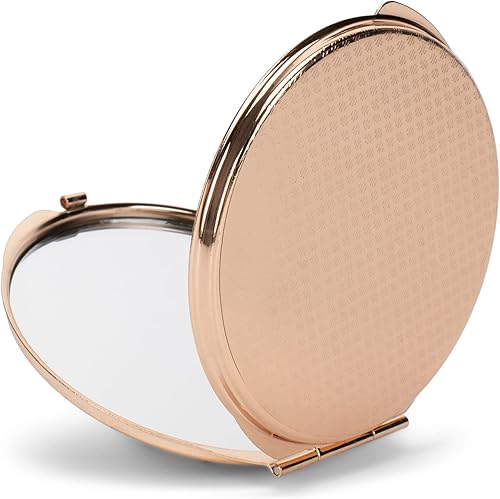 Vista 12 de Cottage Garden Pintado a mano esmalte de metal dorado ornamental vintage tapa con bisagras personal de 3 pulgadas maquillaje belleza espejo de viaje