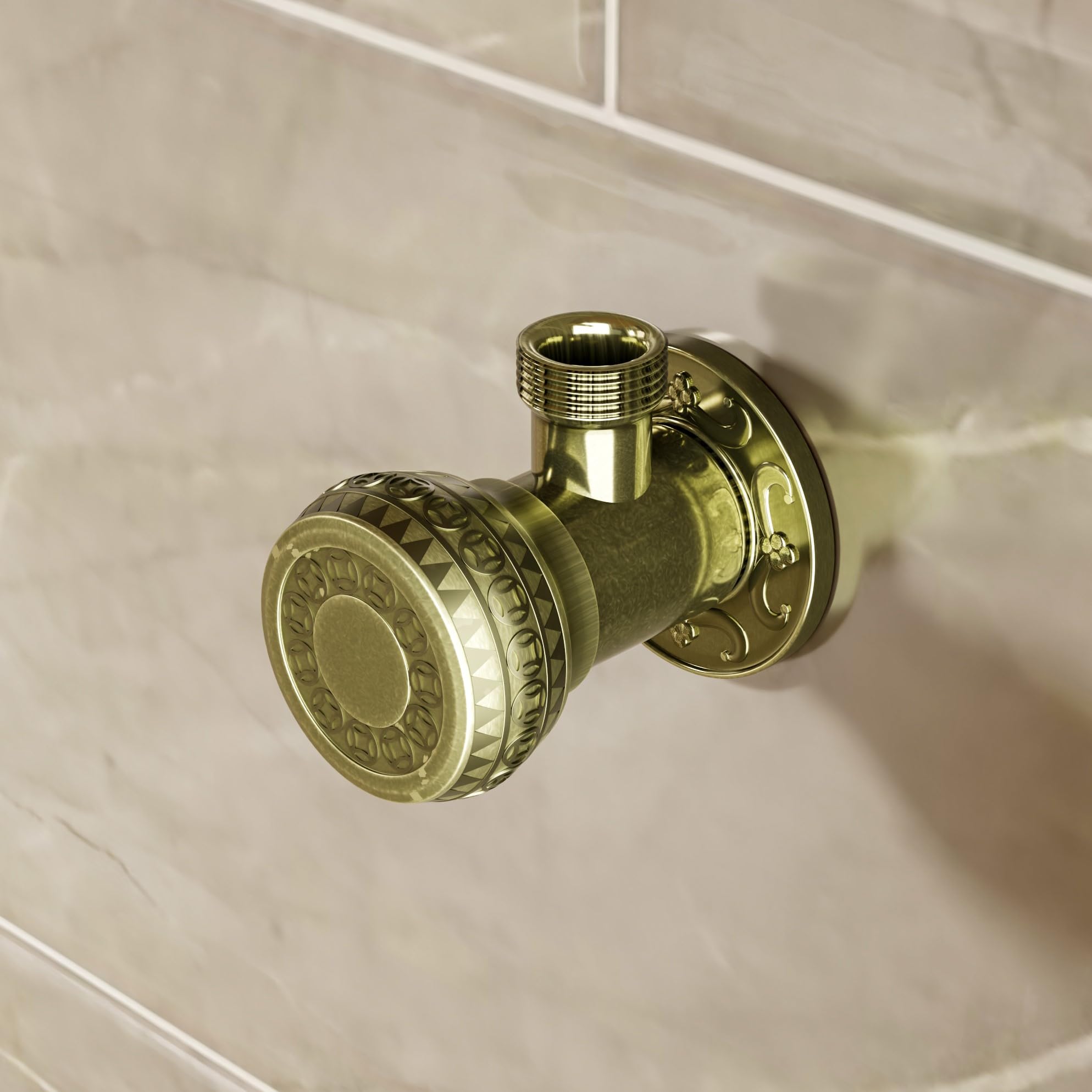 B Backline Brass Angle Valve with Wall Flange for Bathroom/Kitchen Angle Stop Valve Kitchen | Bathroom Sink | Geyser | Jet Spray for Hot & Old Water Flow (Antique bronze) (B0D9GR33TP) Amazon Price History, Amazon Price Tracker