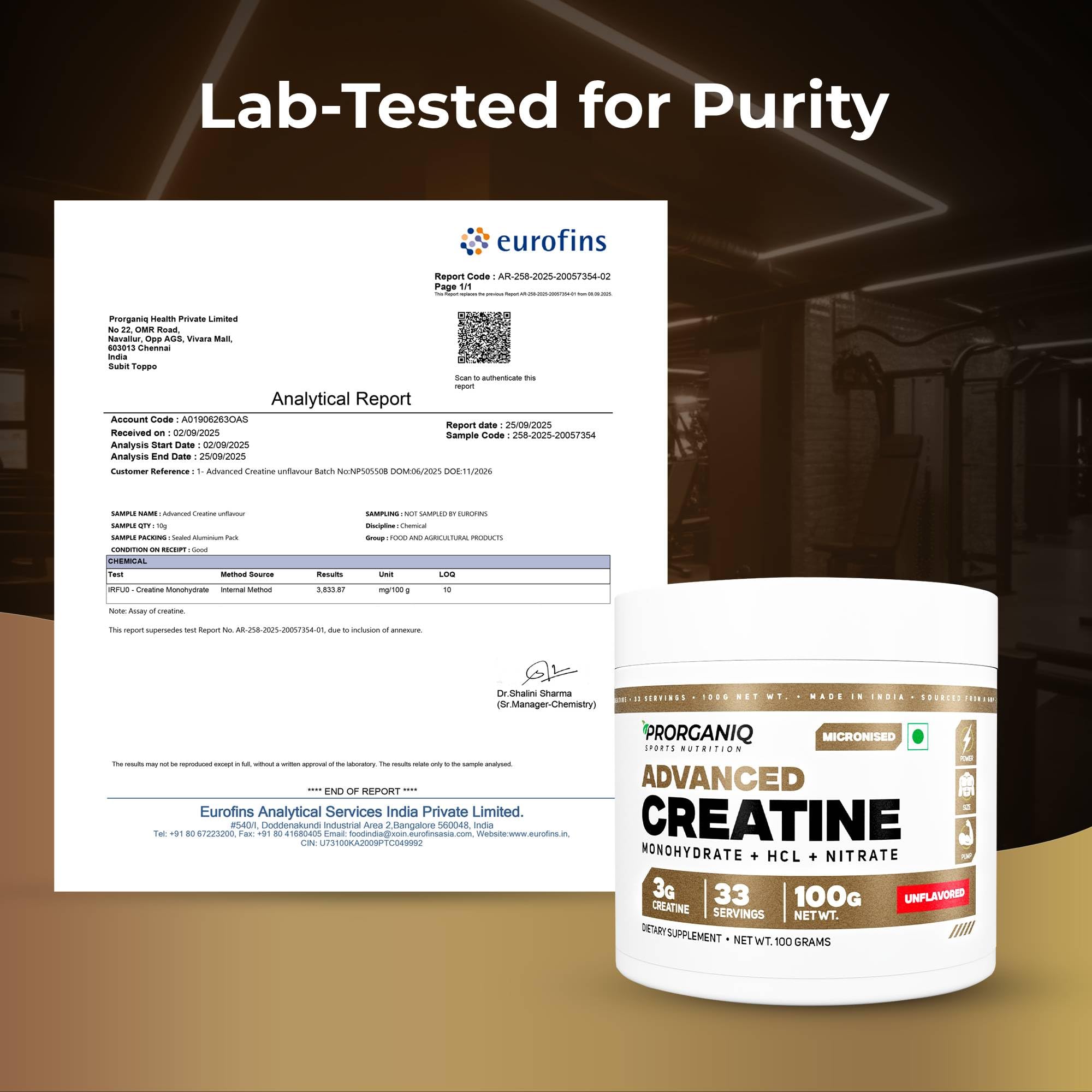 Advanced Creatine Monohydrate + HCL + Nitrate | 3-in-1 Formula | Micronized Powder for Men & Women (100 Grams, Unflavoured) — Amazon image 5