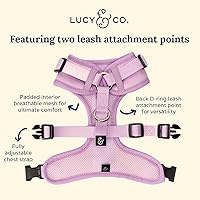 Vista 60 de Lucy & Co. Arnés para perro Midnight No-Pull – Talla M – Chaleco para dejar de tirar y caminar fácil – Cómodo producto de entrenamiento de correa
