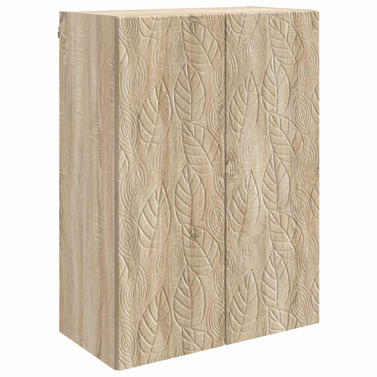 Armoire suspendue gain de temps et d'espace en bois chêne Sonoma 90cm