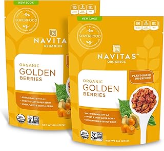 Navitas Organics Goldenberries, Original, 8 oz. Bags (Pack of 2)