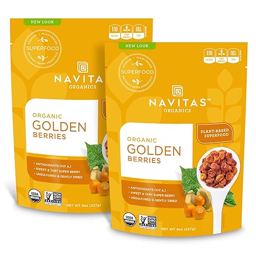 Miniatura 10 de Navitas Organics Goldenberries bolsa de 8 onzas 8 porciones orgánica sin OMG secado al sol sin sulfito 8 onzas