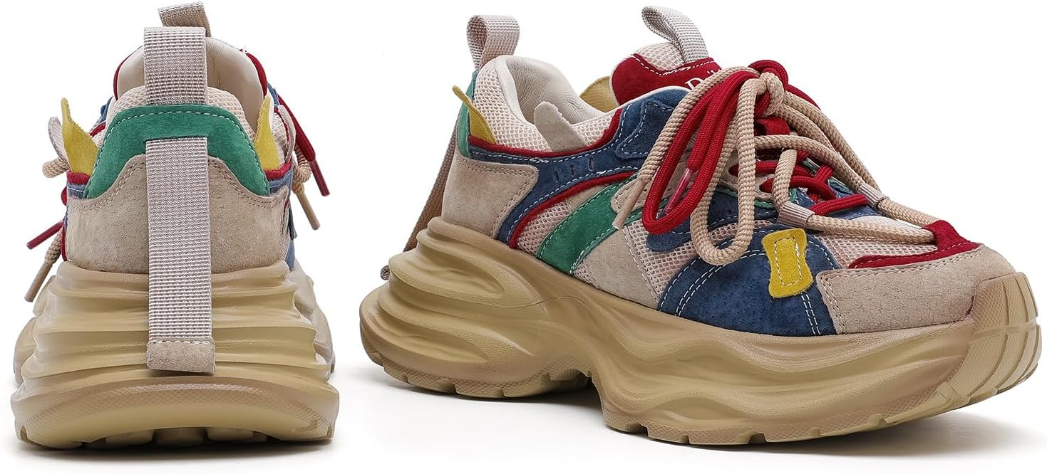 Women Sneakers Autumn Fashion Breathable Casual Shoes Mesh Lace Up Comfort Platform Shoes - Image 4