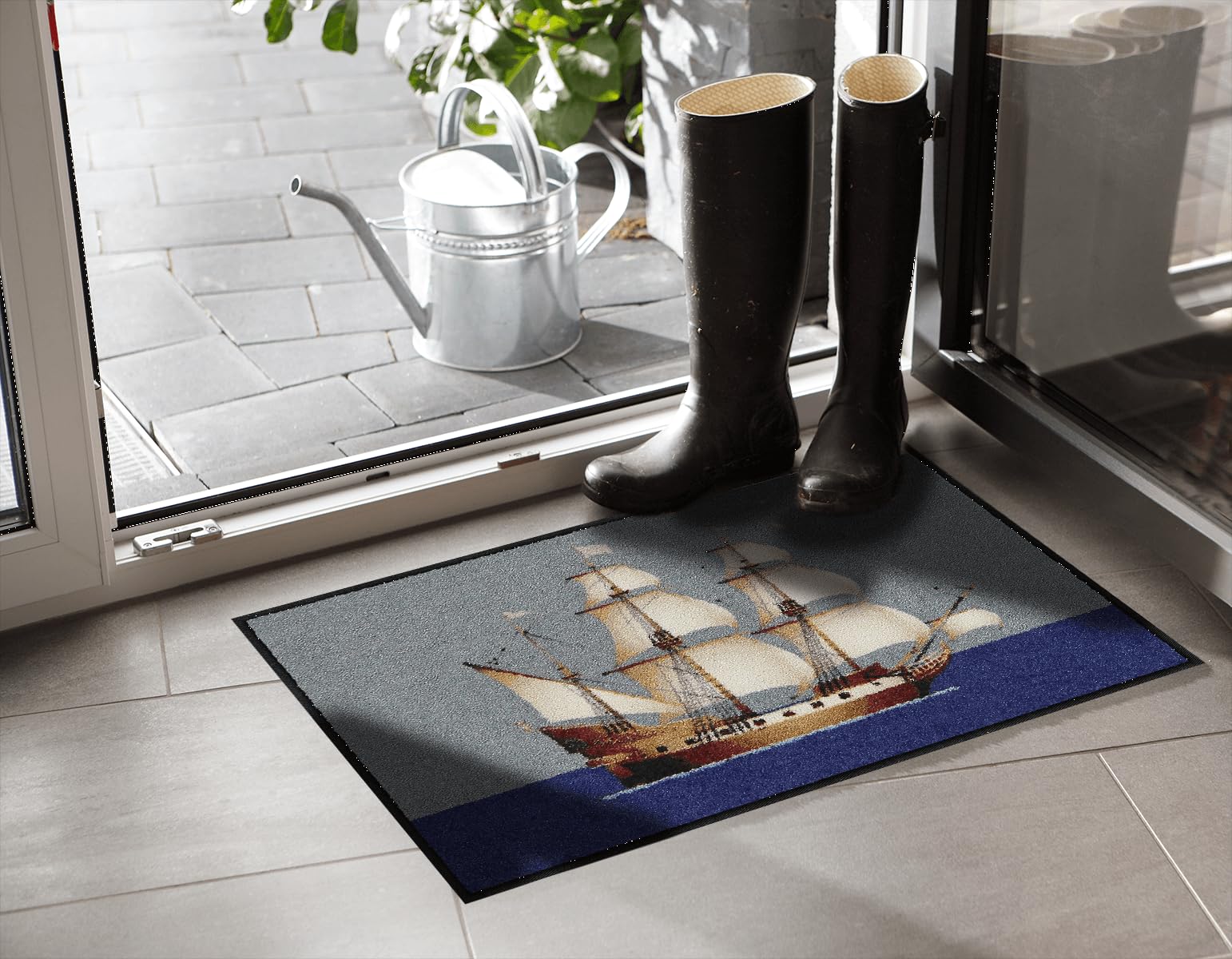 Salonloewe Fussmatte Oceandream I Schmutzfangmatte & Fußabtreter für Innen 50 x 75 cm