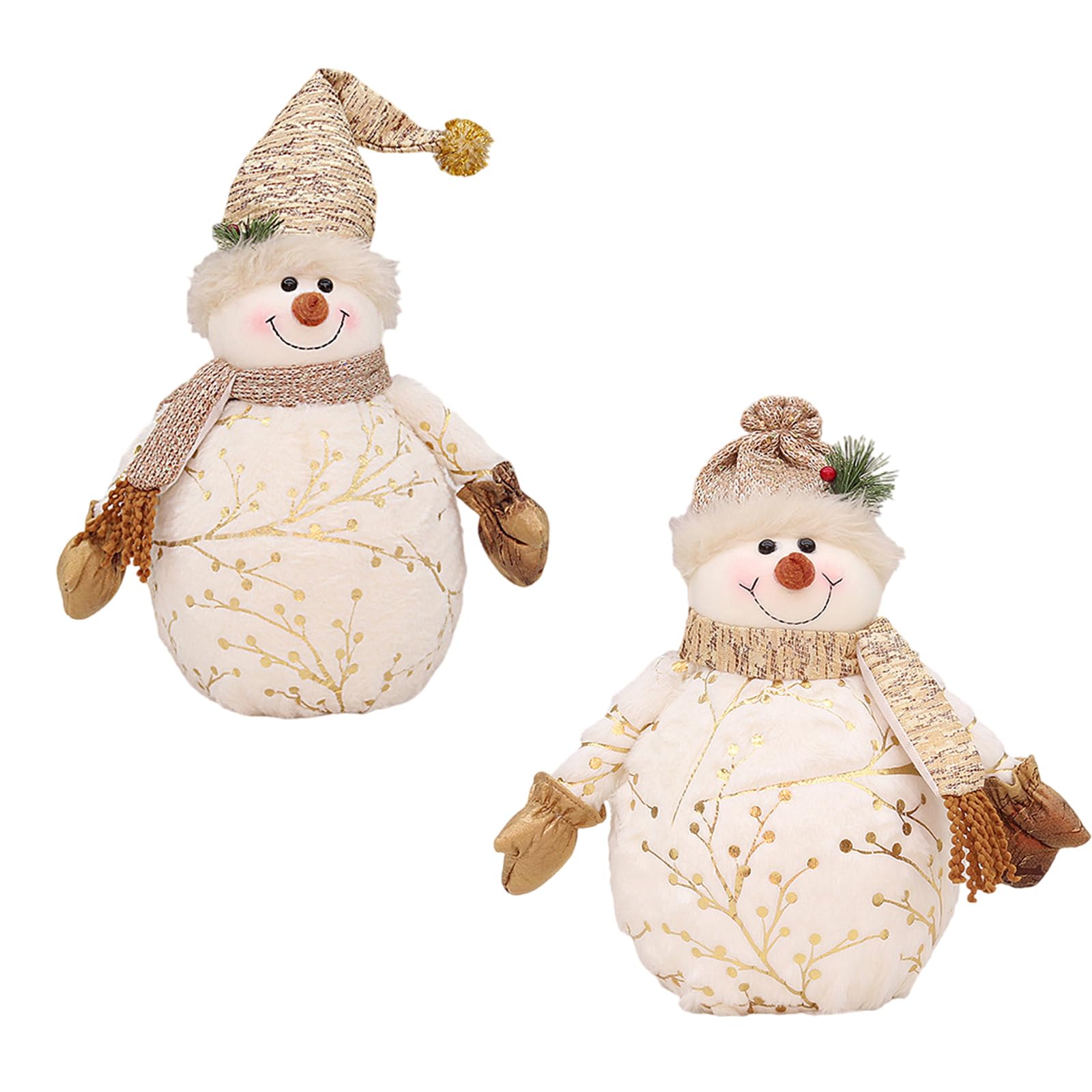 Elnwnnkc Holiday Season Stylish Snowman Figurines with Gifts Portable Sitting Ornament Accessory for Home Party Decoration Desktop