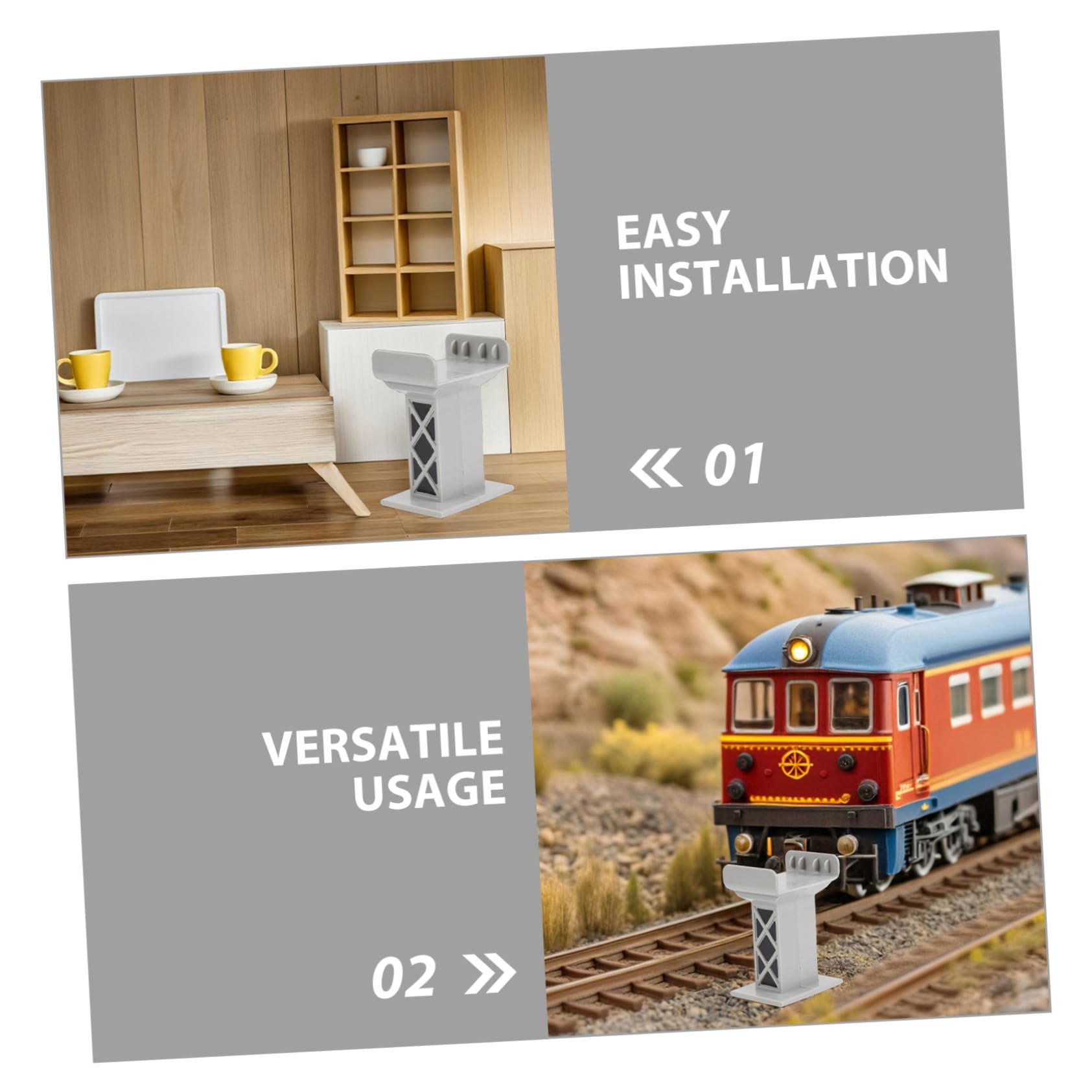 YARNOW 15 Pezzi Supporti per Ferroviari Multistrato in Plastica Blocchi di Sostegno Resistenti alle Intemperie Accessori Compatibili con Tutti i Principali Marchi per Modelli di Treni