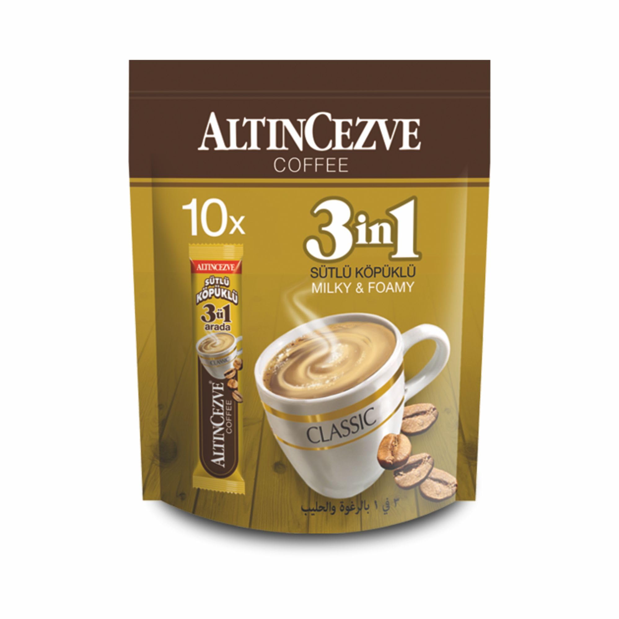 Altıncezve 3ü1 Arada Üçü Bir Arada Sütlü Köpüklü 10'lu Paket (Tek İçimlik) 16 Gr x 10 Adet