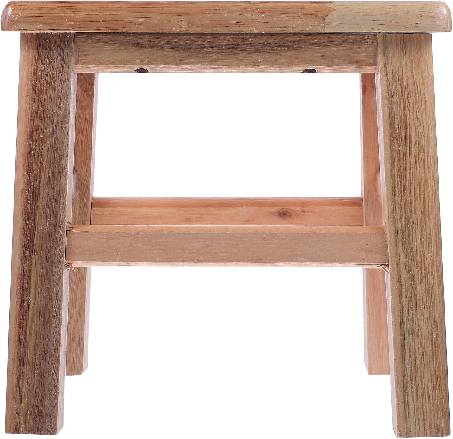 SHOWERORO Solid Wood Small Square Stool for Kitchen and Living Room, Easy to Carry Low Height Stool, Multifunctional Practical Wooden Bench for Home Use