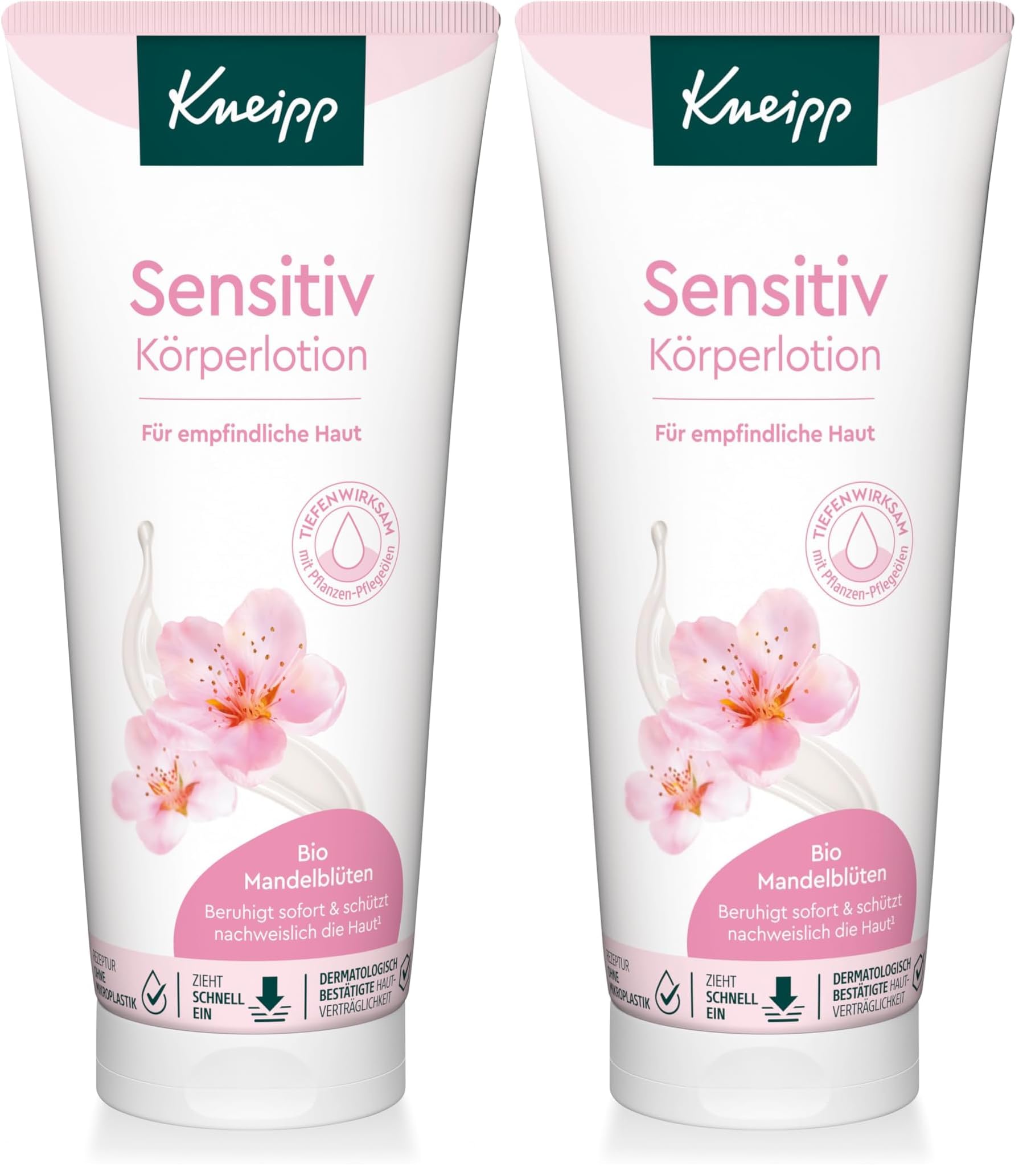 Kneipp Sensitiv Körperlotion - Bodylotion mit Bio Mandelblütenextrakt für empfindliche Haut - Schnelleinziehende, leichte Textur verleiht der Haut ein samtweiches und gepflegtes Gefühl - 200ml