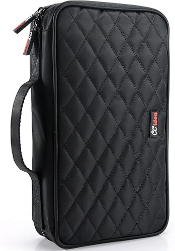 Miniatura 10 de CCidea Organizador Portátil de Discos CD/DVD, 40 Capacidad, Portafolio de Nylon para CD (Rojo) Especiales