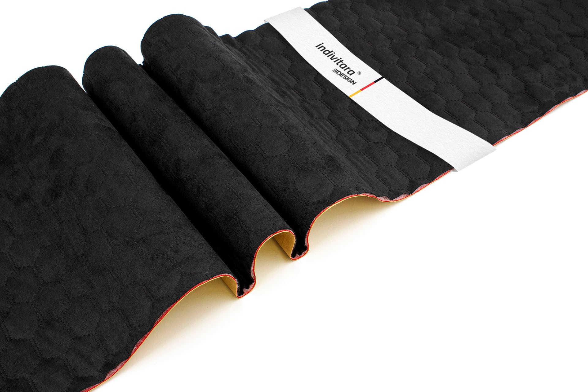 Design Quilted Mikrofaserstoff gesteppt kaschiert selbstklebend Wildleder Optik Kunstleder Wildlederimitat - Stretch Dehnbar Folie Stoff - DAS ORIGINAL