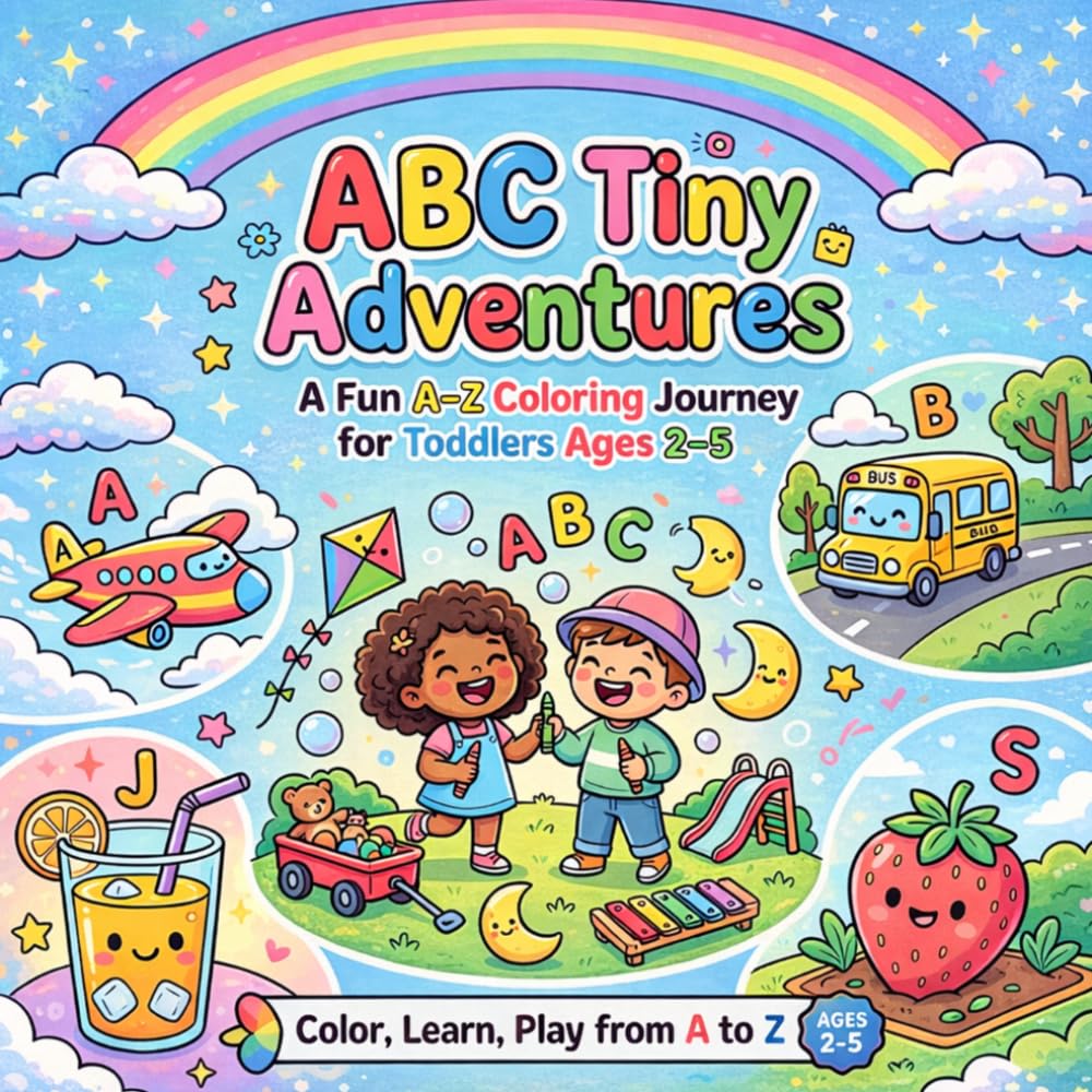 ABC Tiny Adventures: A Fun Alphabet Coloring Journey for Toddlers