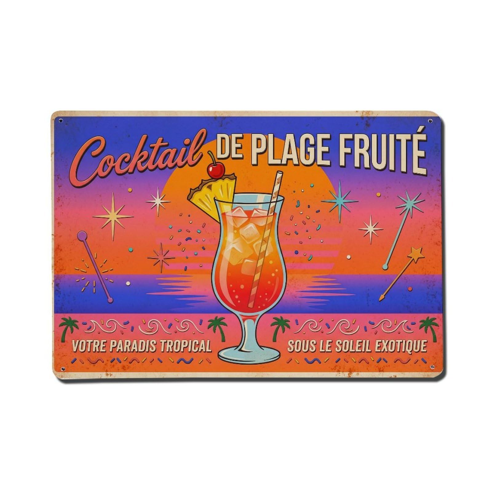 Sex Beach Smooth Blend Metal Tin Sign Plaque Wall Decor for Cafe, Club Bar, Office, Home Garden Metal Poster 8x12Inch