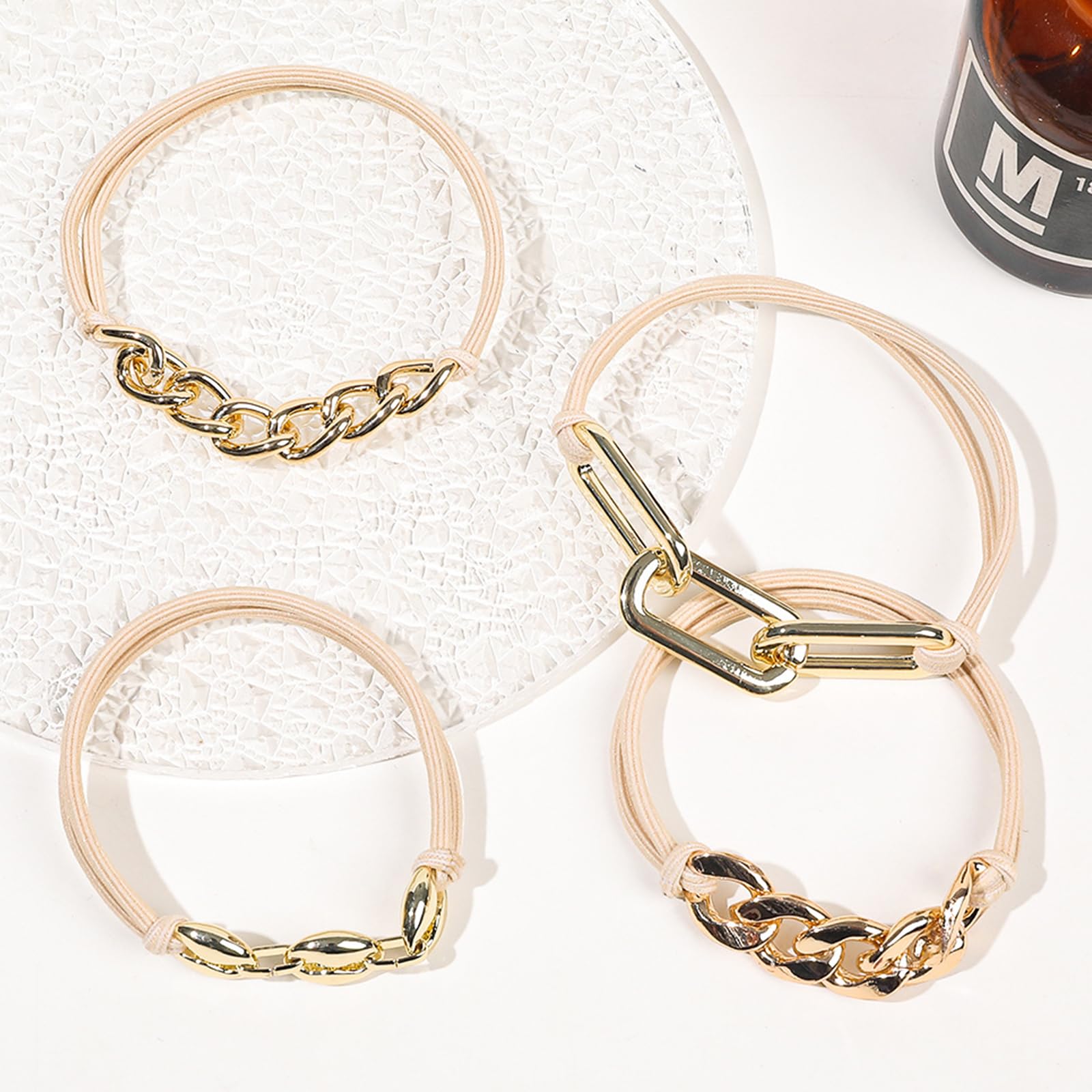 Amazon | ブレスレットヘアゴム黒弾性ブレスレットポニーテール