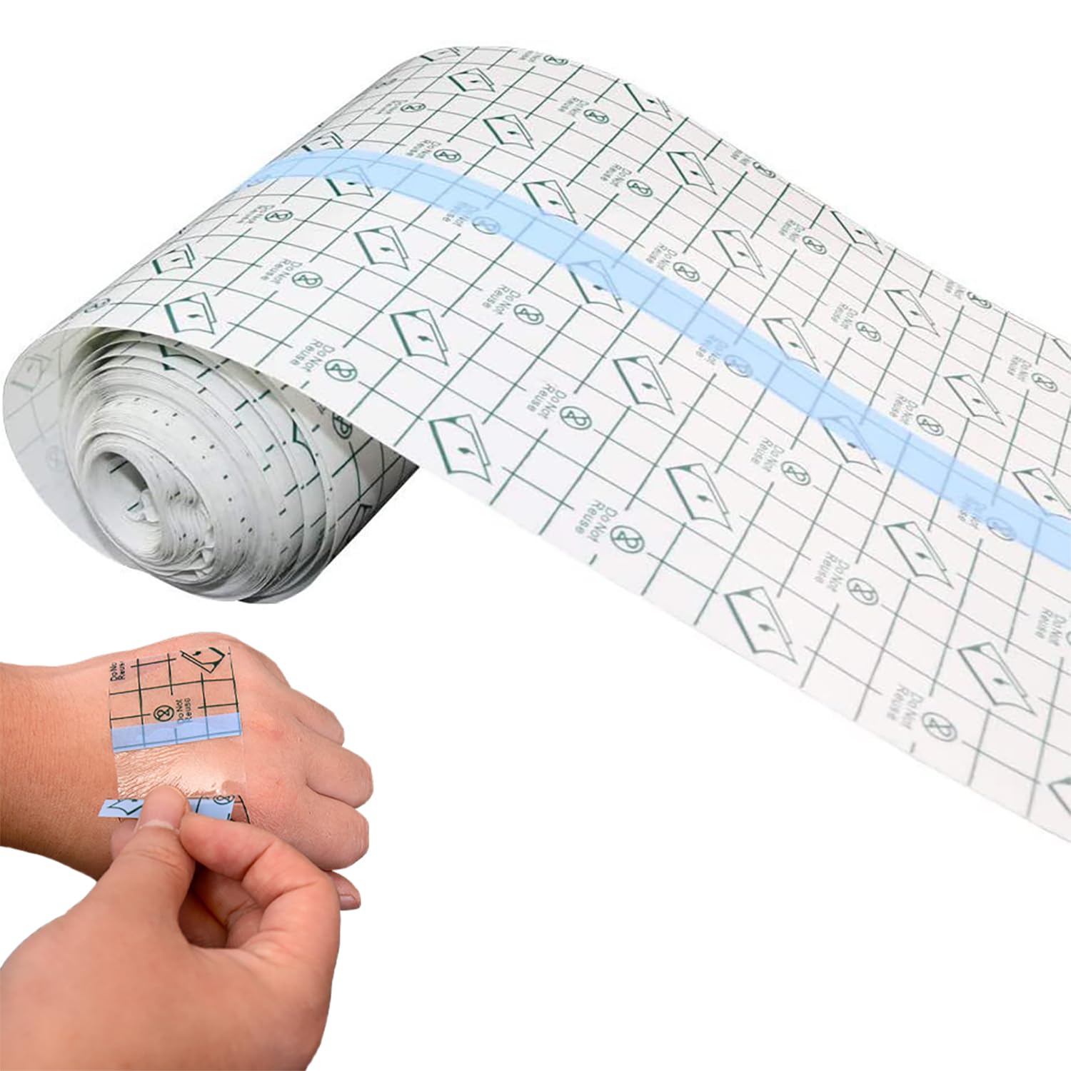 Tattoo Aftercare Bandage,Transparent Stretch Waterproof Adhesive Bandage,Second Skin Healing Protective Bandage Antibacterial Wound Dressing Tape for Swimming Showering (15cm x 2m)