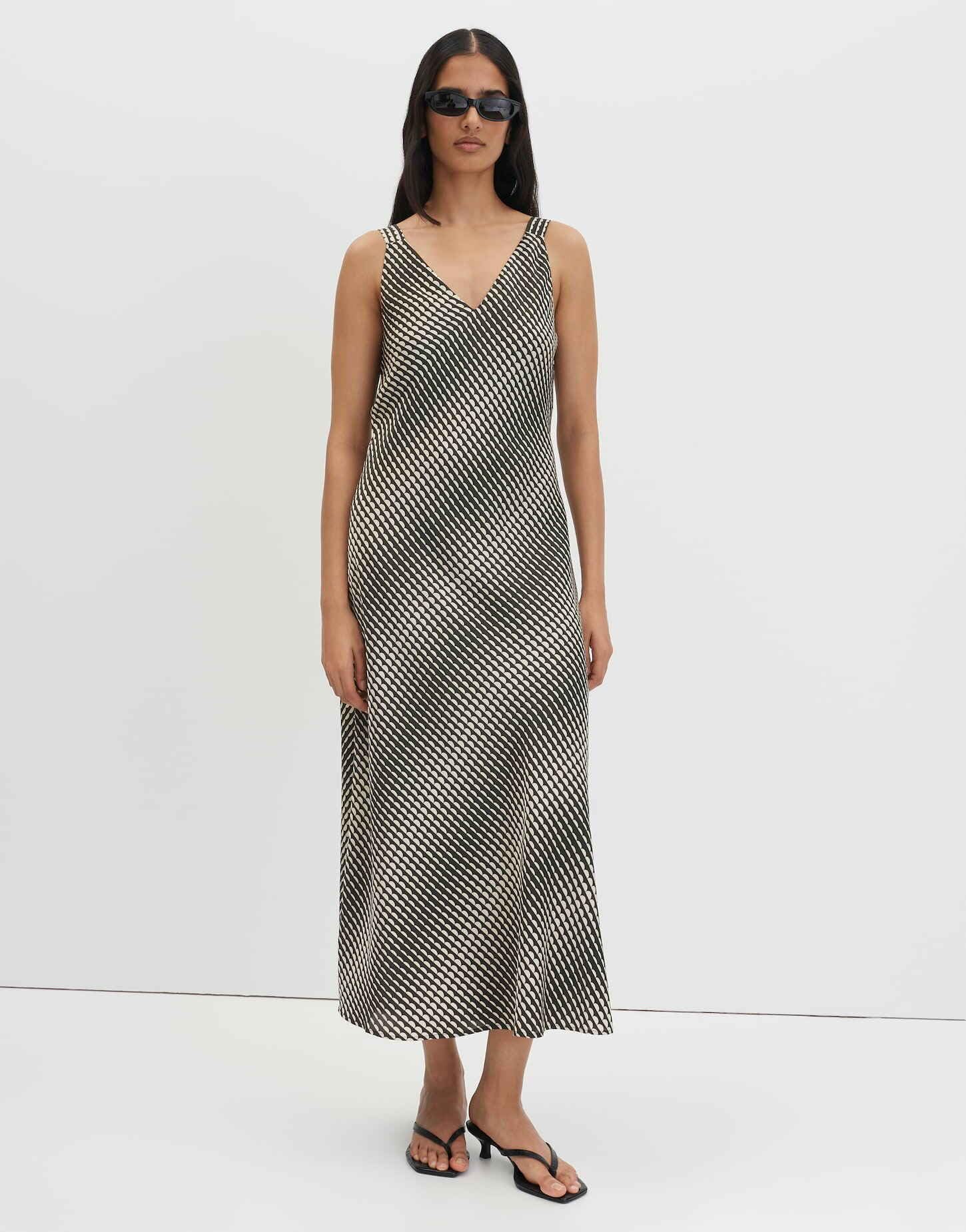 someday Damen Midikleid | Schimmerndes Slip Dress in A-Linie