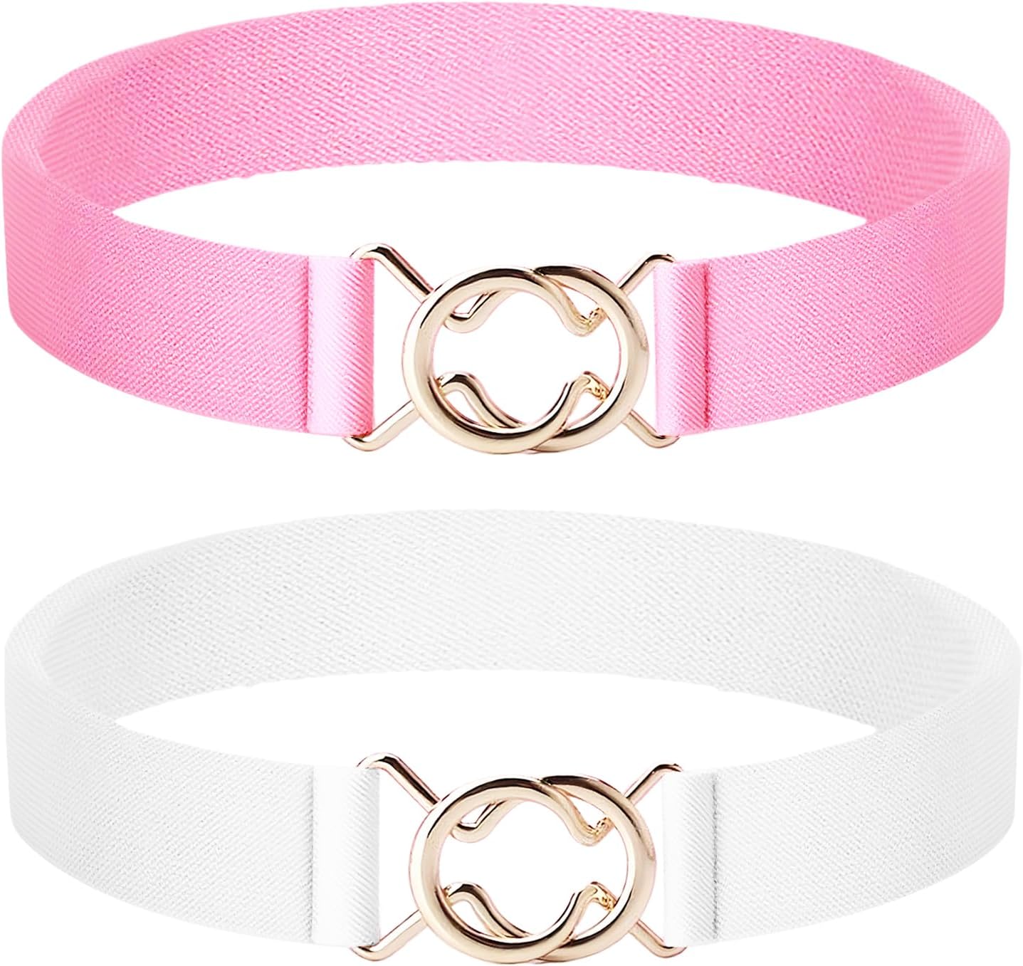 Elastic Belts with Metal Buckle,Adjustable Cute Stretch Waist Belt Women,Waist Belts for Jeans Dress