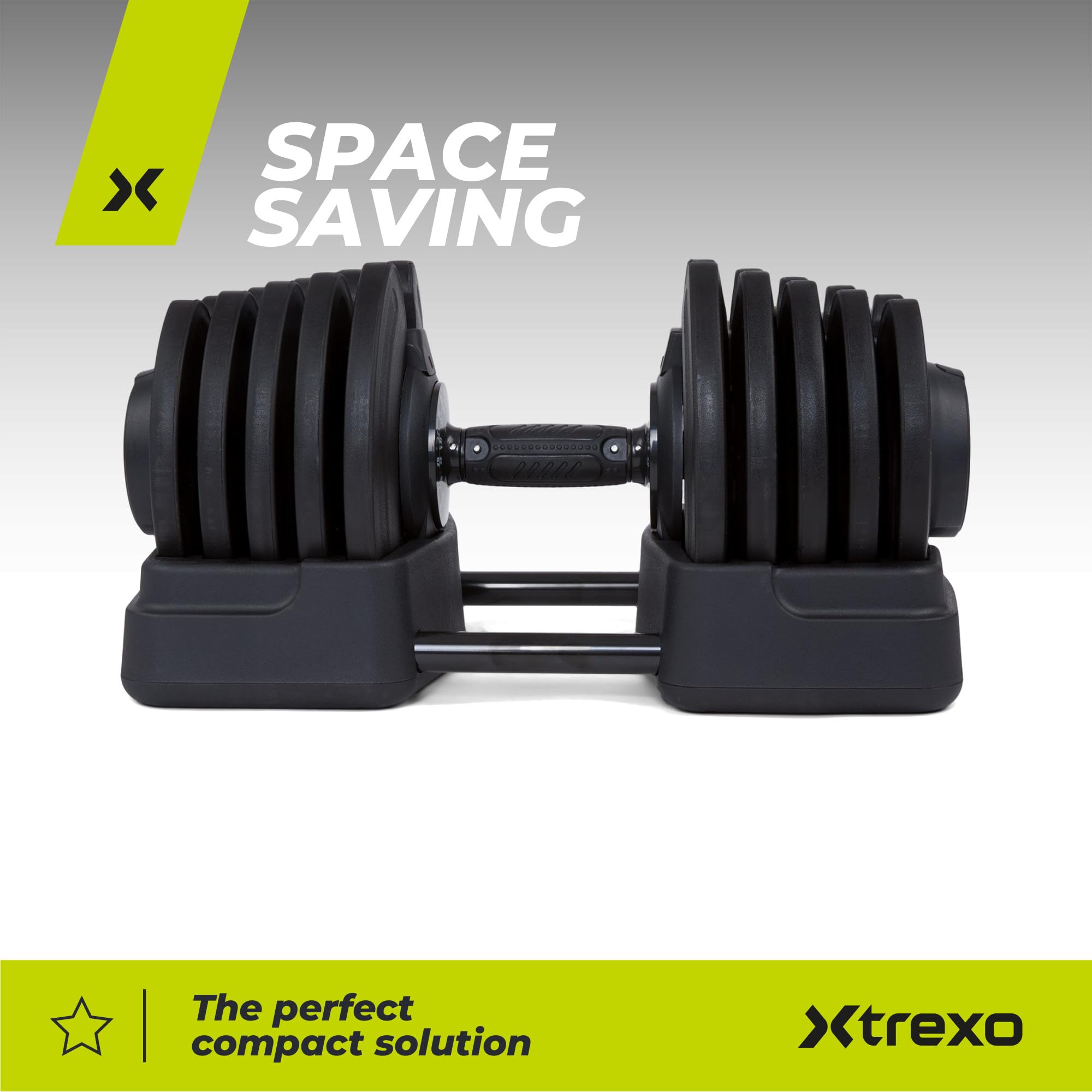 XTREXO Hantel/sztanga 2w1 TRX-ABD40 1-40 Kg Czarna/pomarańczowa