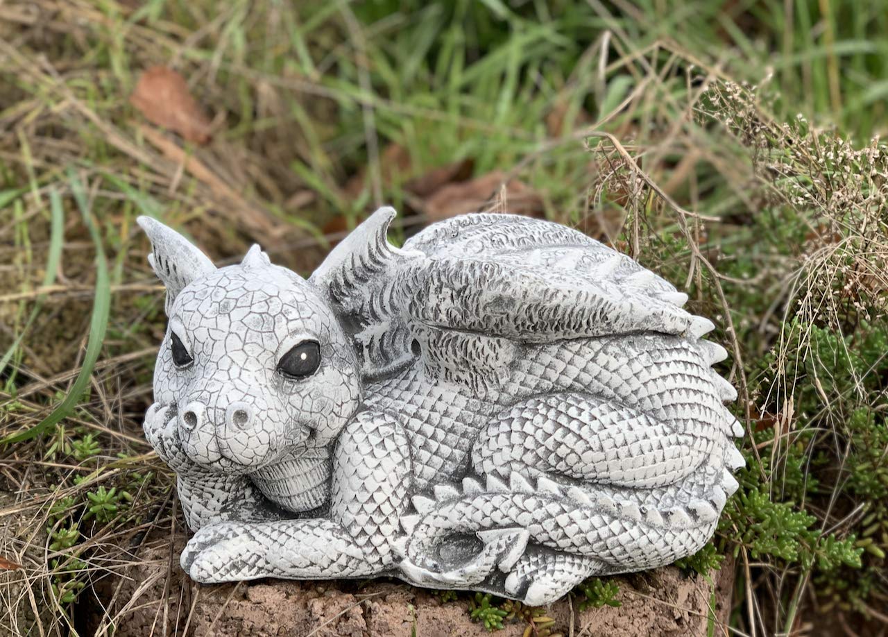 Stone and Style Rudolfo Figurine de jardin en pierre résistante au gel et aux intempéries