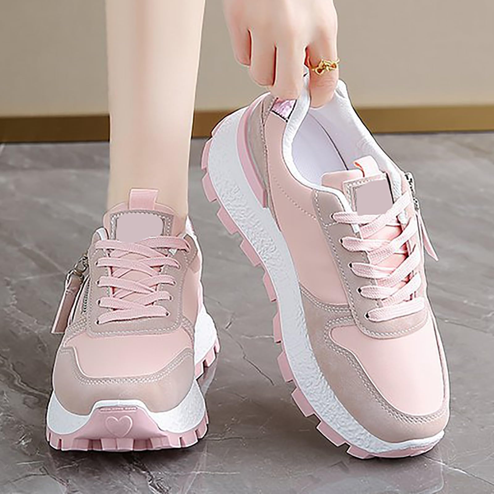 Sneakers Donna Casual con Suola Ammortizzata Antiscivolo Scarpe da Ginnastica per Passeggiate Scarpe Ginnastica Donna Camminata Elegante e Confortevole