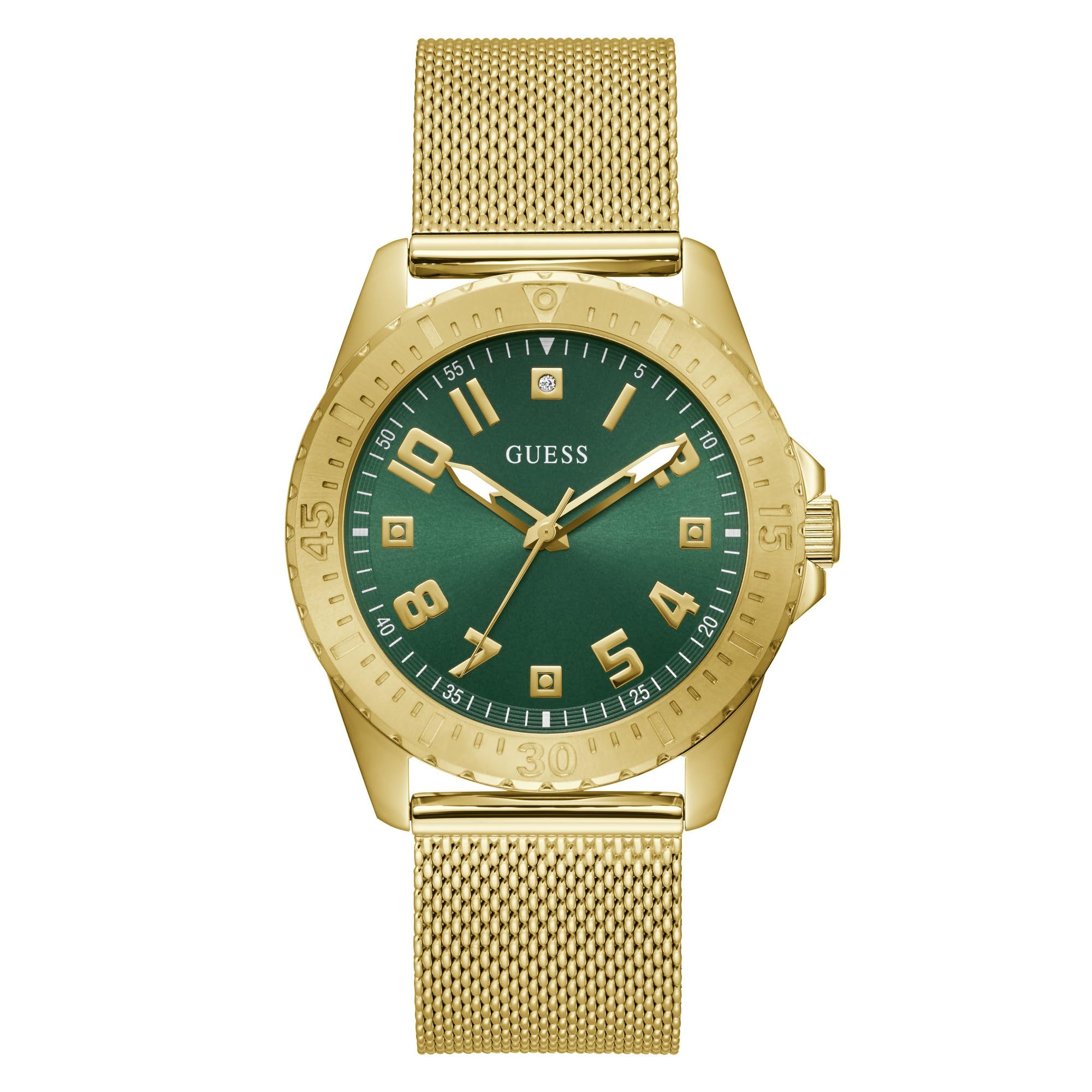 GUESS Men Green Round Stainless Steel Dial Analog Watch-U1393G2M (B0CJGBYJVQ) Amazon Price History, Amazon Price Tracker