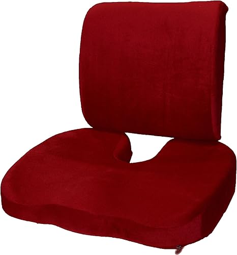 Miniatura 9 de Juego de 2 Cojín de asiento ortopédico de espuma viscoelástica para alivio del dolor de ciática y alivio del dolor de espalda baja (azul)