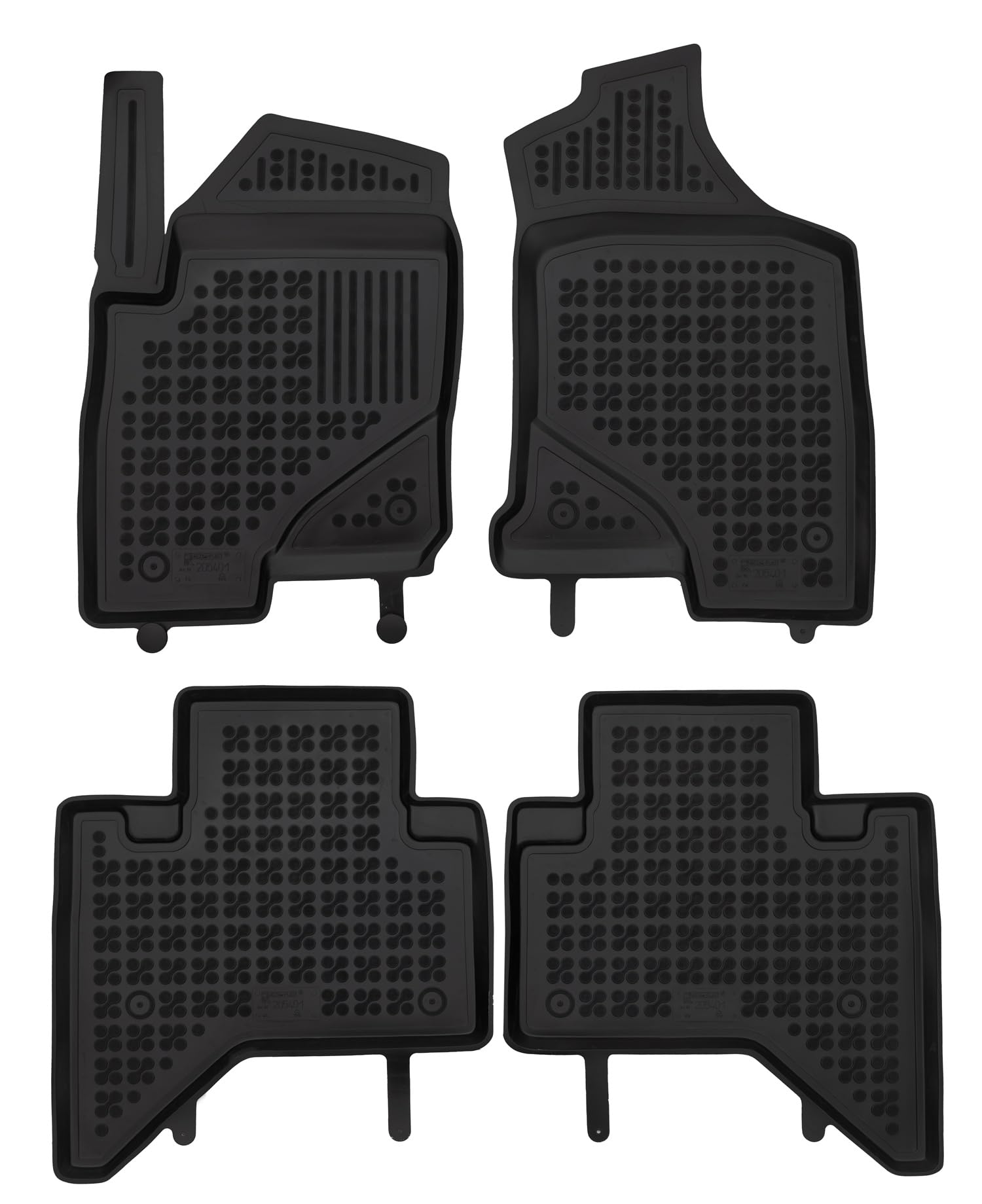 MTM Tappetini Gomma per Foton Tunland G7 2019- Design a Vaschetta, su Misura con Bordi Rialzati cod. 3D 13633