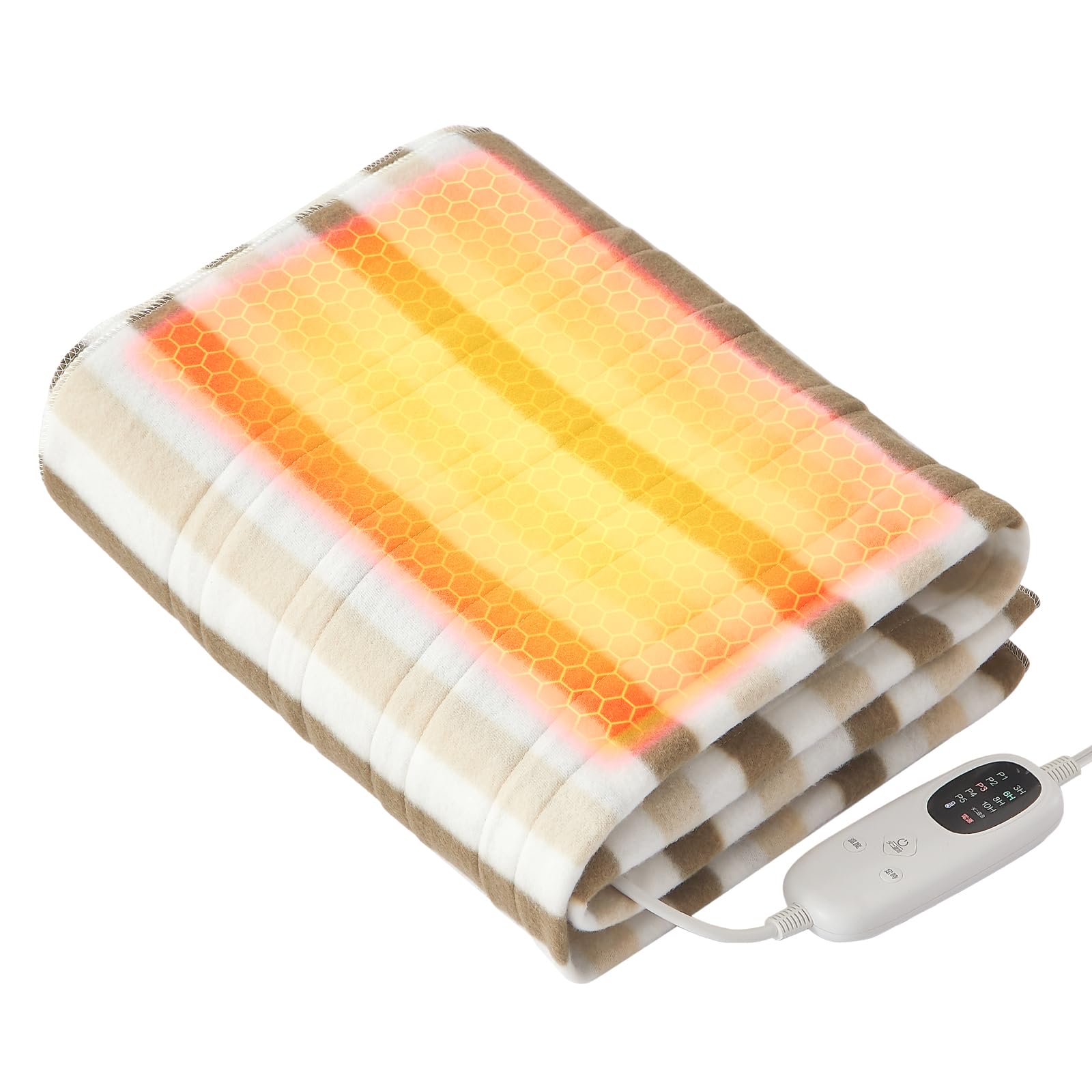 Amazon.co.jp : 電気毛布 掛け 敷き 兼用 5段階温度調節 4段階タイマー