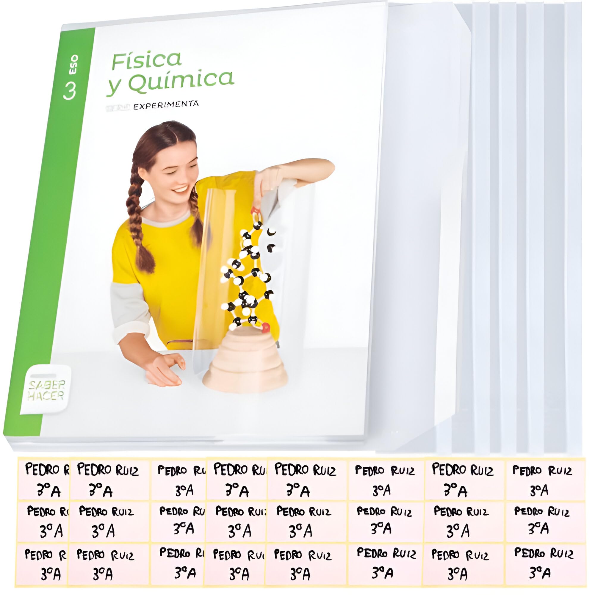 10 Forros de Libros Adhesivos Ajustables 30x55cm - Forros de Libros Escolares con Solapa Ajustable y Autoadhesivos- Cubierta de libro DIN A4 - Protector de Libros Colegio - Funda Libros Transparente
