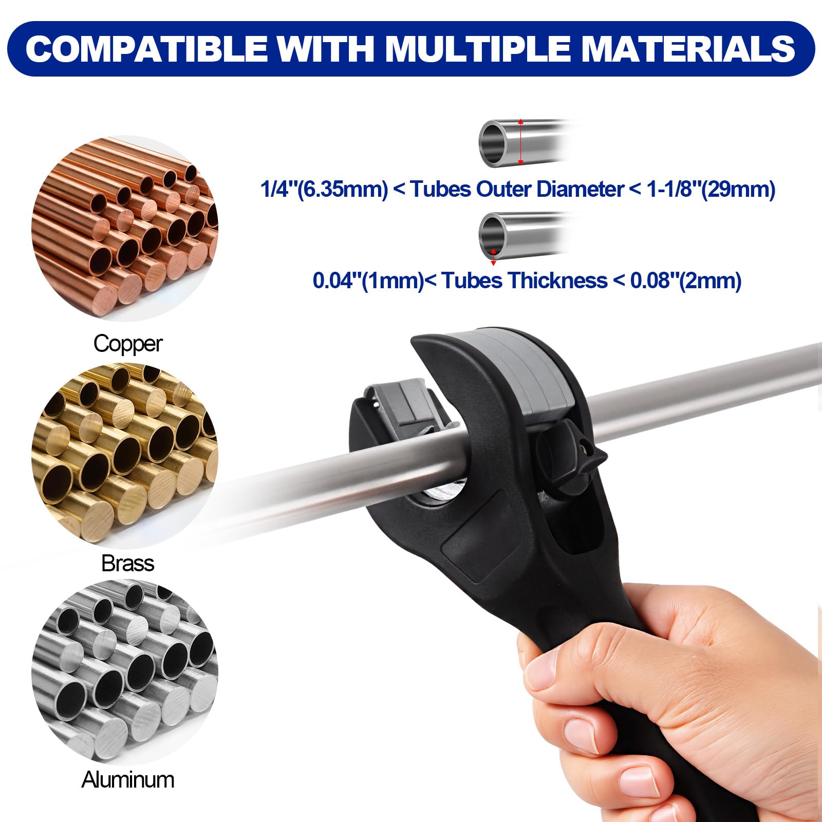 Compact Ratcheting Pipe Cutter - Easy Pipe Cutting -5 Compact Ratcheting Pipe Cutter - Easy Pipe Cutting -5