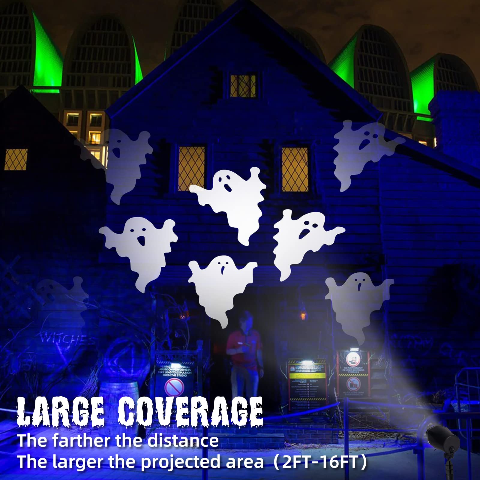 Outdoor Halloween Projector Long Distance Halloween Projector Halloween ...