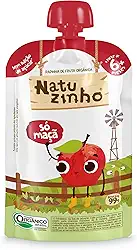 Natuzinho, Papinha Orgânica para Bebê, Sabor Maçã, Sem Açúcar, Aditivos ou Conservantes, Ideal para Introdução Alimentar, 99g