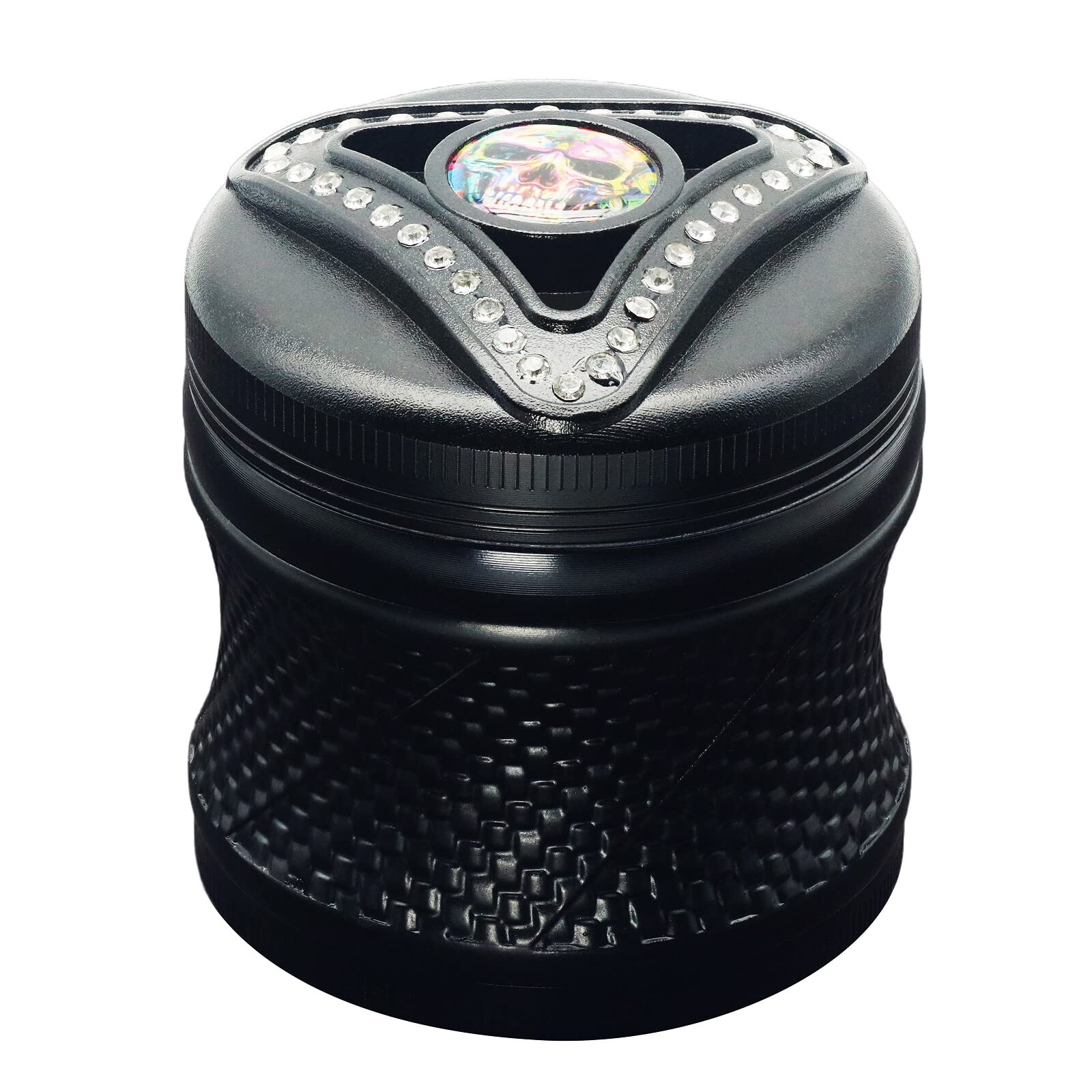 OTAVILEM Large Spice Grinder, 2.5” Skull Grinder for Kitchen and More (Black)