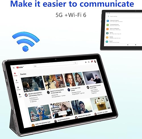 Miniatura 5 de Tablet 128GB+6GB con teclado, tableta de 10 pulgadas 2 en 1 tabletas, Android 11 Tableta PC, 1.8GHz Quad Core 1280*800 10.1 "FHD 8MP Cámara dual BT