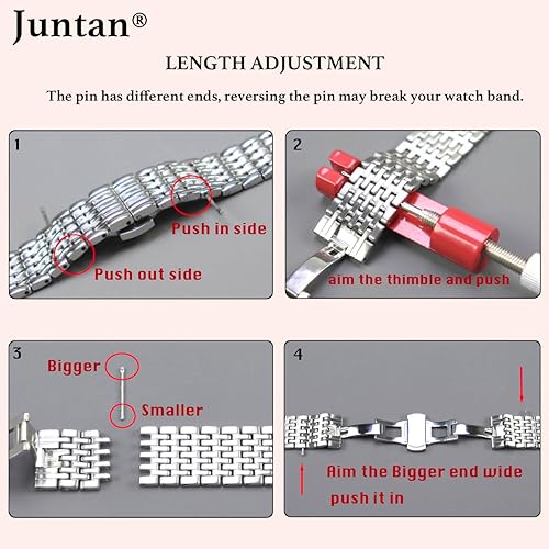 Miniatura 6 de Juntan Bandas de Acero Inoxidable Compatibles para Samsung Galaxy Watch 7654 Banda 40mm 44mm, Watch 5 Pro 45mm, Galaxy Watch 64 Classic 43mm 47mm