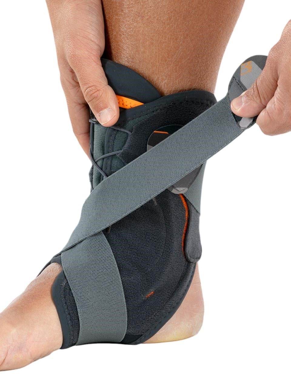 RO+TEN-CAVIGLIERA MALLEORAPID PR4-24081 con stecche acciaio e tiranti elastici a 8 - AMBIDESTRA - Misura 2 (Circonf.caviglia cm.22-26)