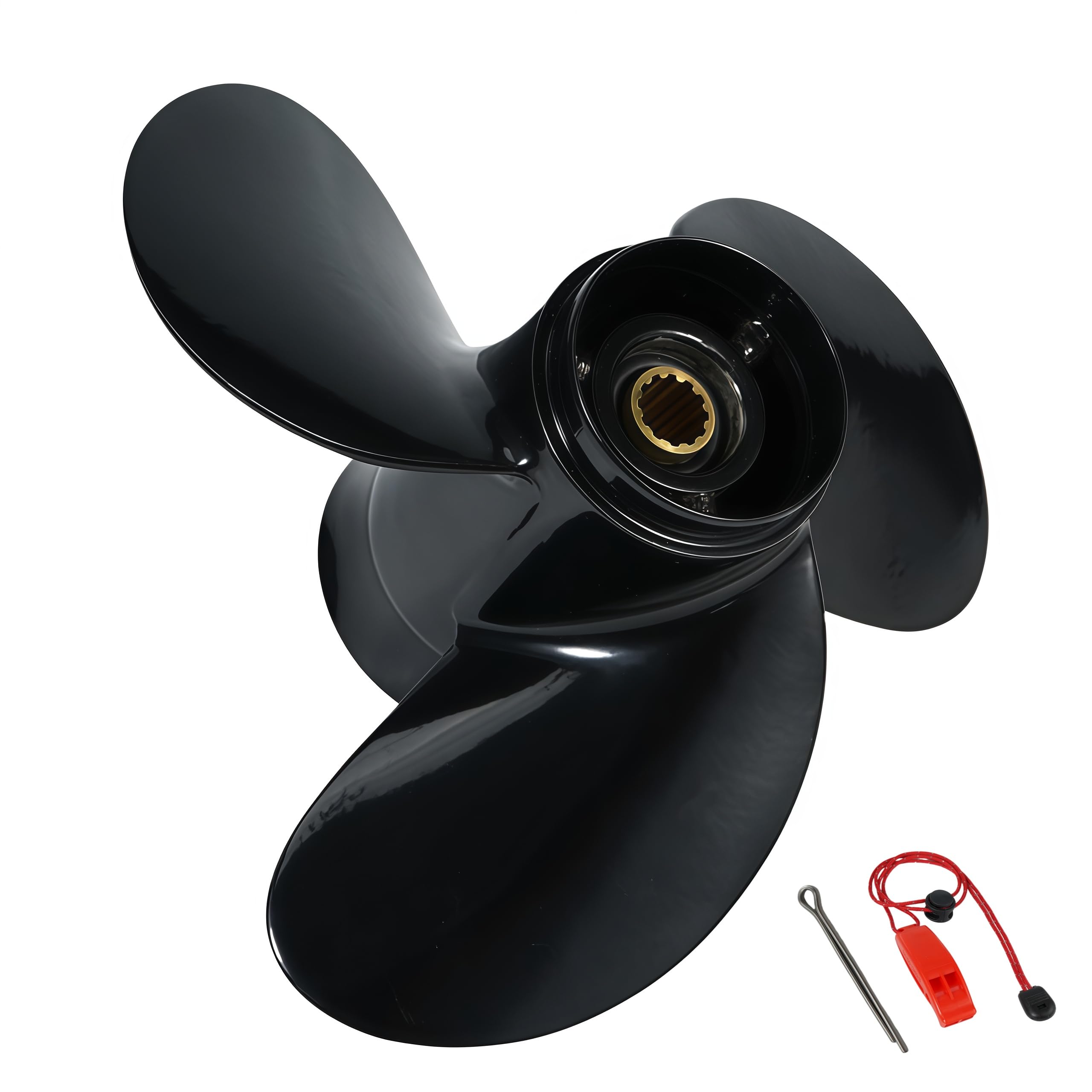 QIKIRUO 8.5x6.5 Aluminum Outboard Propeller fit Mercury Outboard Engine 8hp 9.9hp Propeller 12 Tooth Spline,48-897610A10