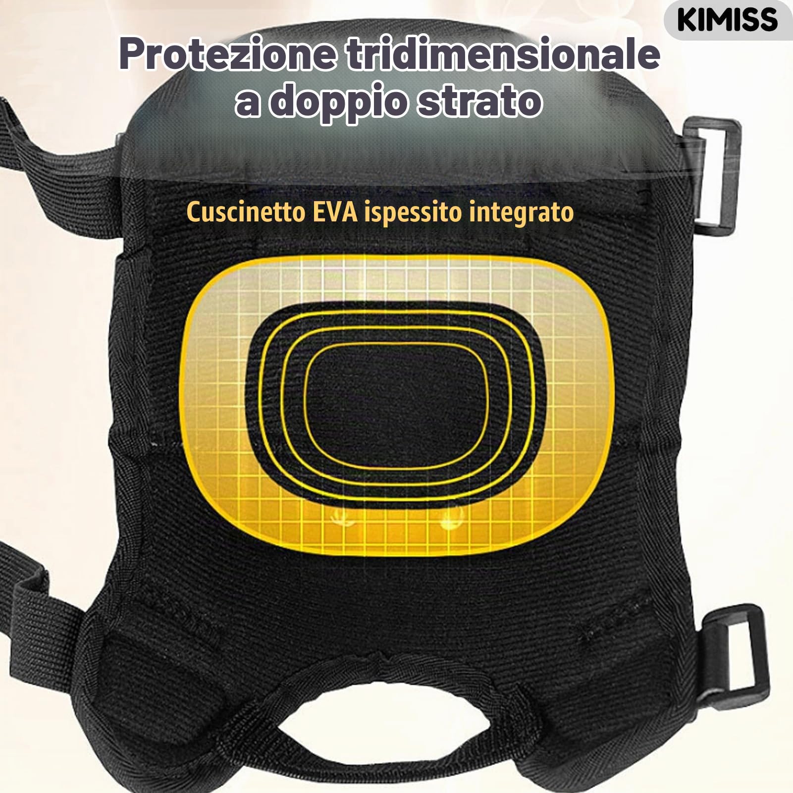 KIMISS 2 pezzi Ginocchiere Motocross Adulti Acciaio Inox - Parastinchi ATV/Moto con Cinghie Regolabili, Leggero & Antiumido (Nero)