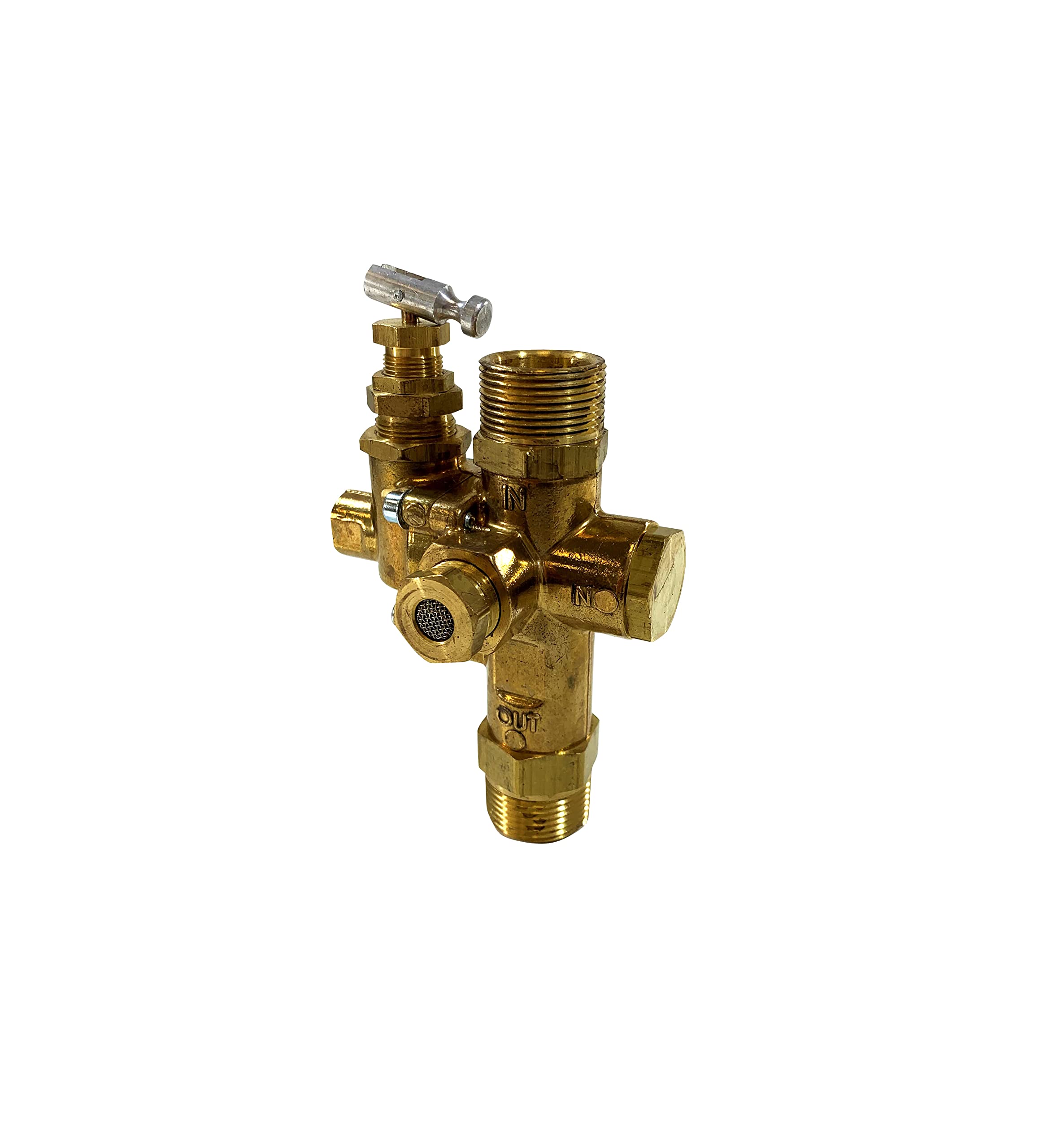 Ingresso superiore a compressione da 3/4" x 3/4" MNPT Oulet, valvola di ritegno pilota di scarico combinata con cavo di controllo dell'acceleratore, compressori d'aria a gas max 6,5 HP (valvola