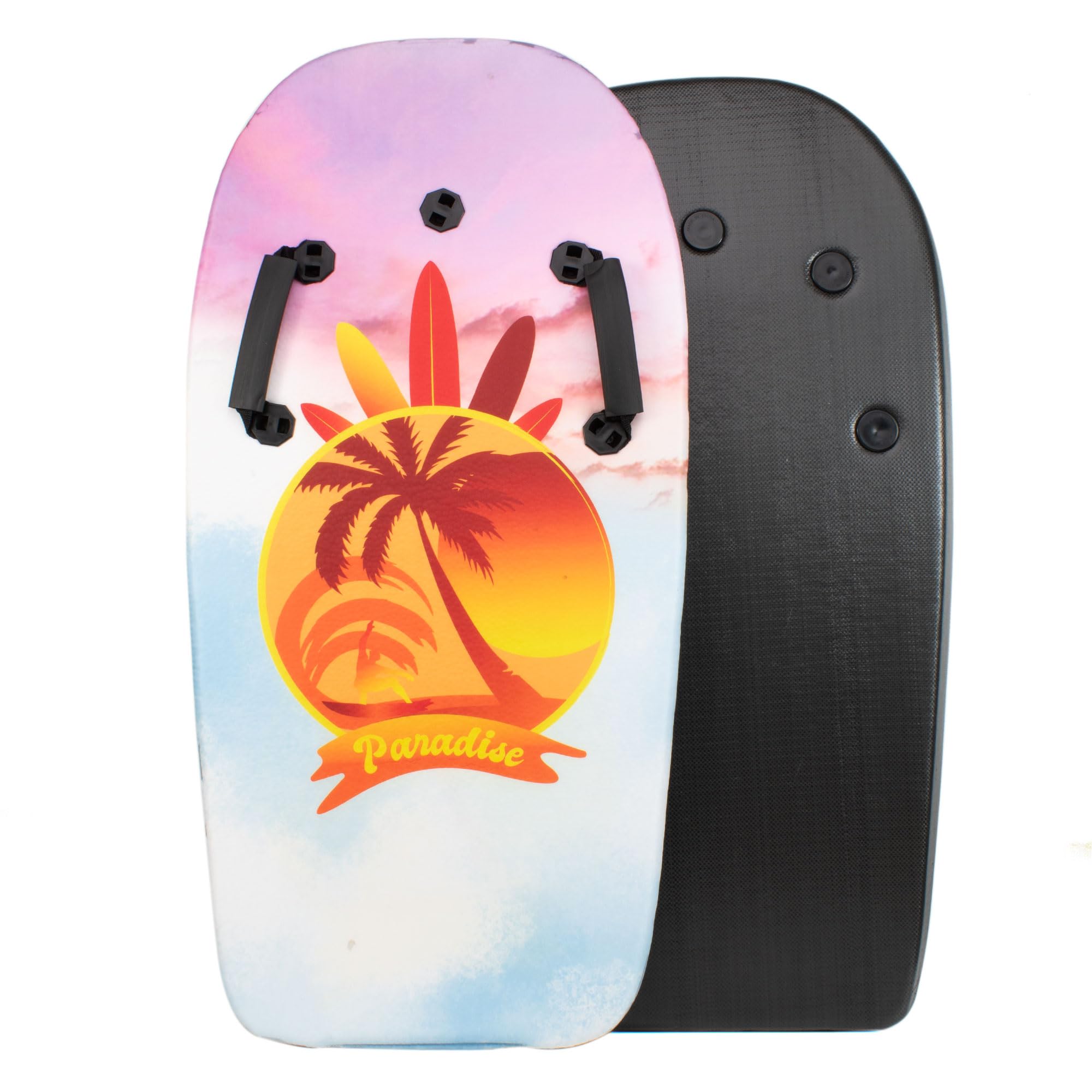 The Secret Home - Tabla de Bodyboard Unisex con Arnés de Muñeca - Tabla de Bodyboard Ligera con Cuerda - Diseño Estampado - Ideal para Playa