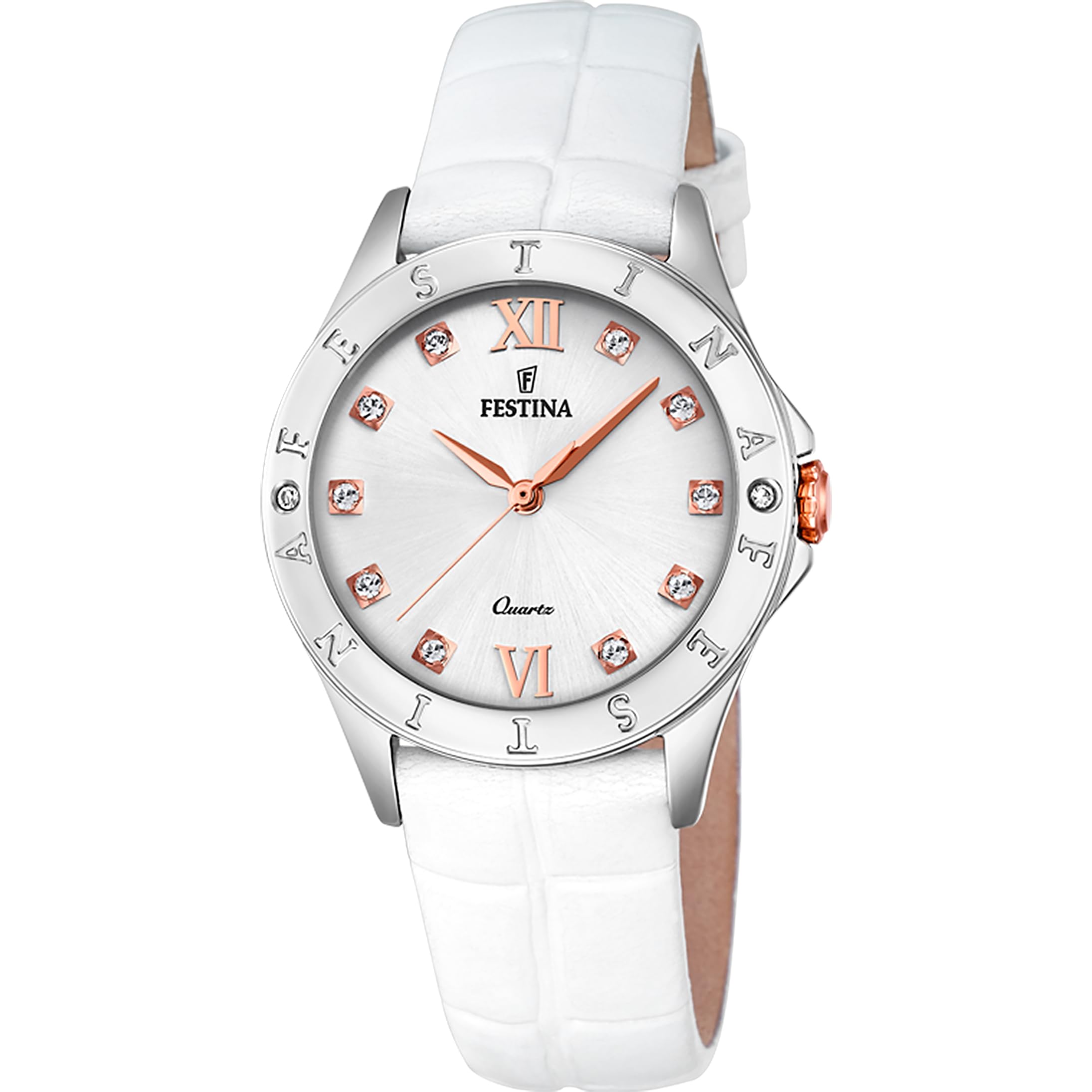 Festina Reloj Mujer Analógico de Cuero - Movimiento de Cuarzo - Reloj Mujer Elegante - Estilo Vintage - Resistente al Agua 5 ATM - F16929 - Caja de Acero Inoxidable - Special Prices