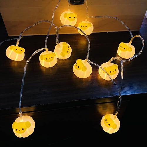 Vista 19 de Guirnalda de luces LED pintadas de ovejas pequeñas con diseño de animales, adornos de cabra, luces novedosas, funciona con pilas, luz decorativa