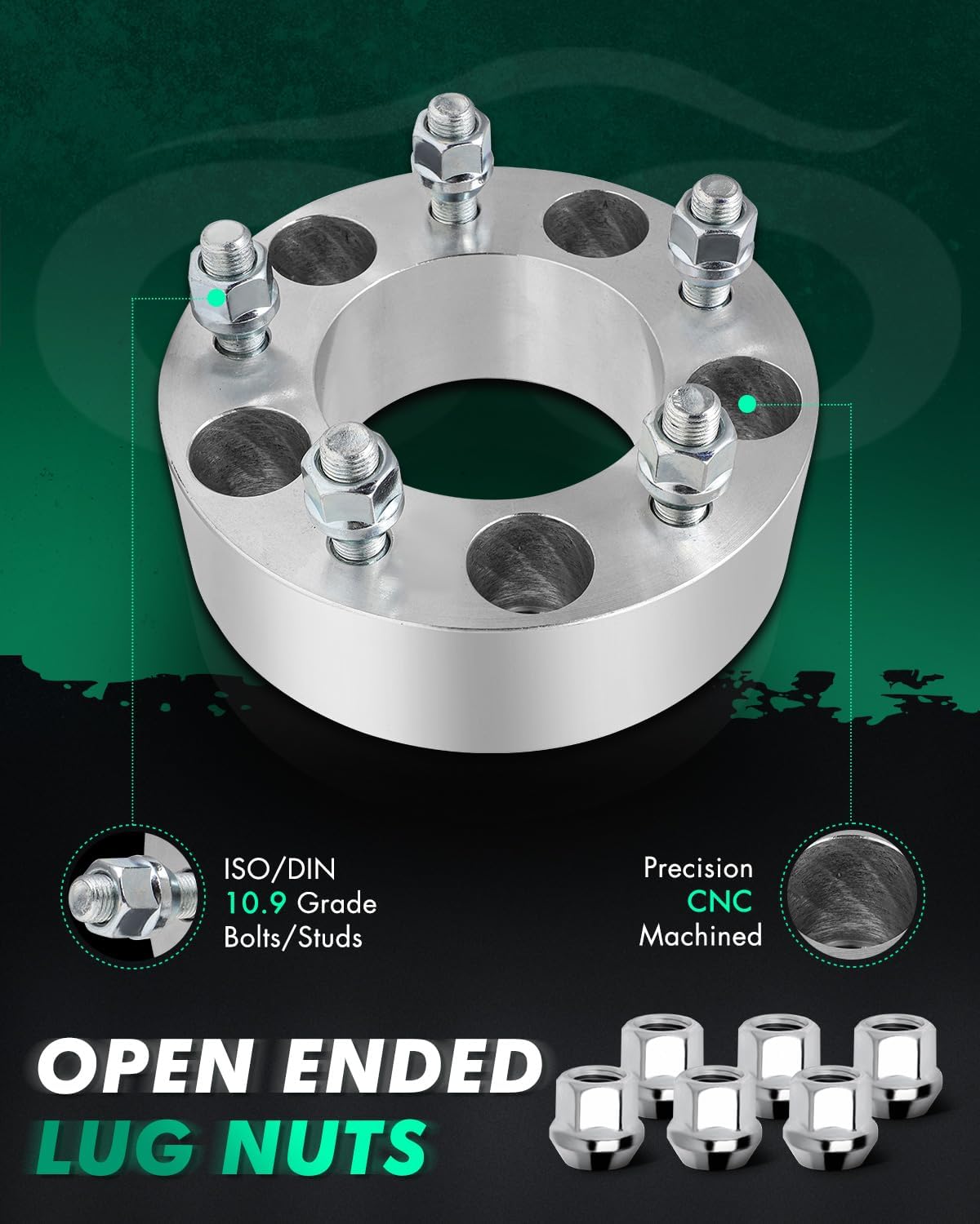 SCITOO 2Pcs 5x5 Wheel Spacers 2 inch Thread Pitch 1/2 Hub Bore 87.1mm 5 Lug Wheel Spacers Fit for Lesabre DeVille Astro Safari Wrangler JK Wrangler for Grand Cherokee Commander