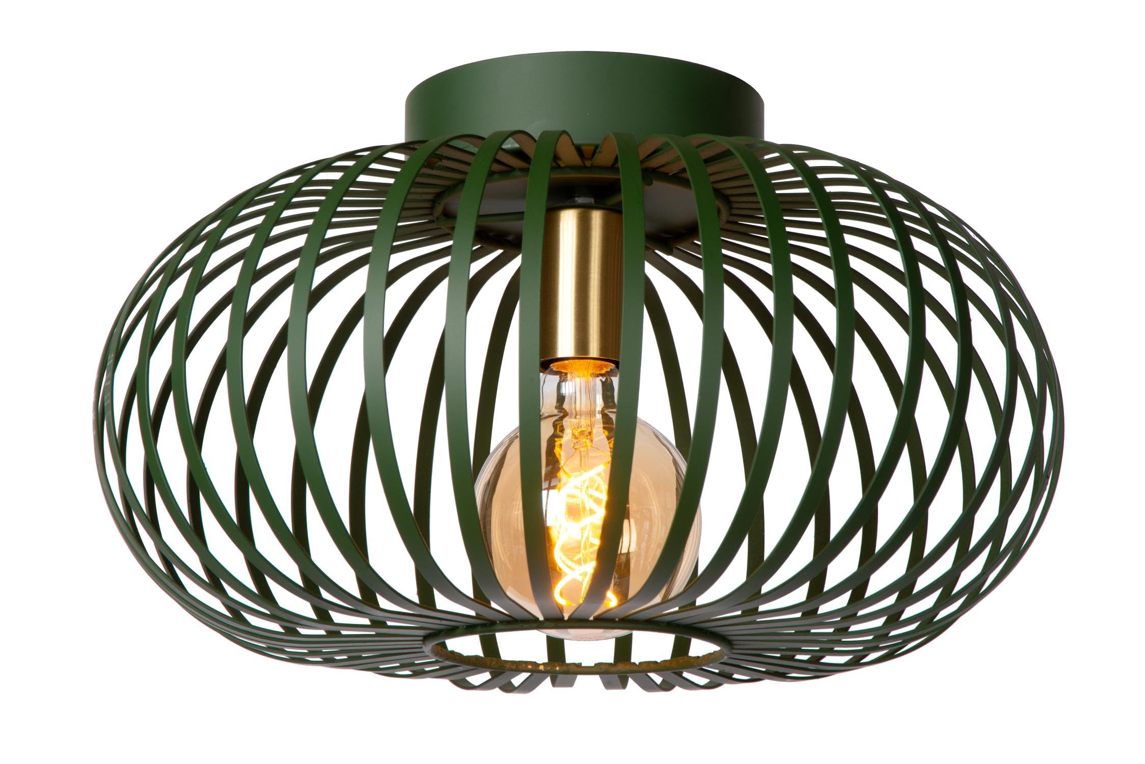 Manuela Vintage Flush Ceiling Light - Ø 39.5cm- 1xE27 - Green