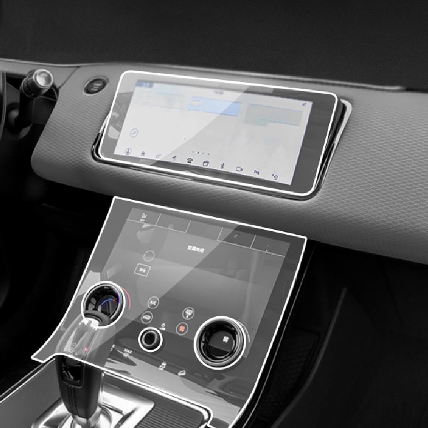 per Land Range Rover Evoque 2019-2023 Pellicola Protettiva per Display in Vetro Temperato Protezione per Schermo Touchscreen Posteriore AntiGraffio.,C
