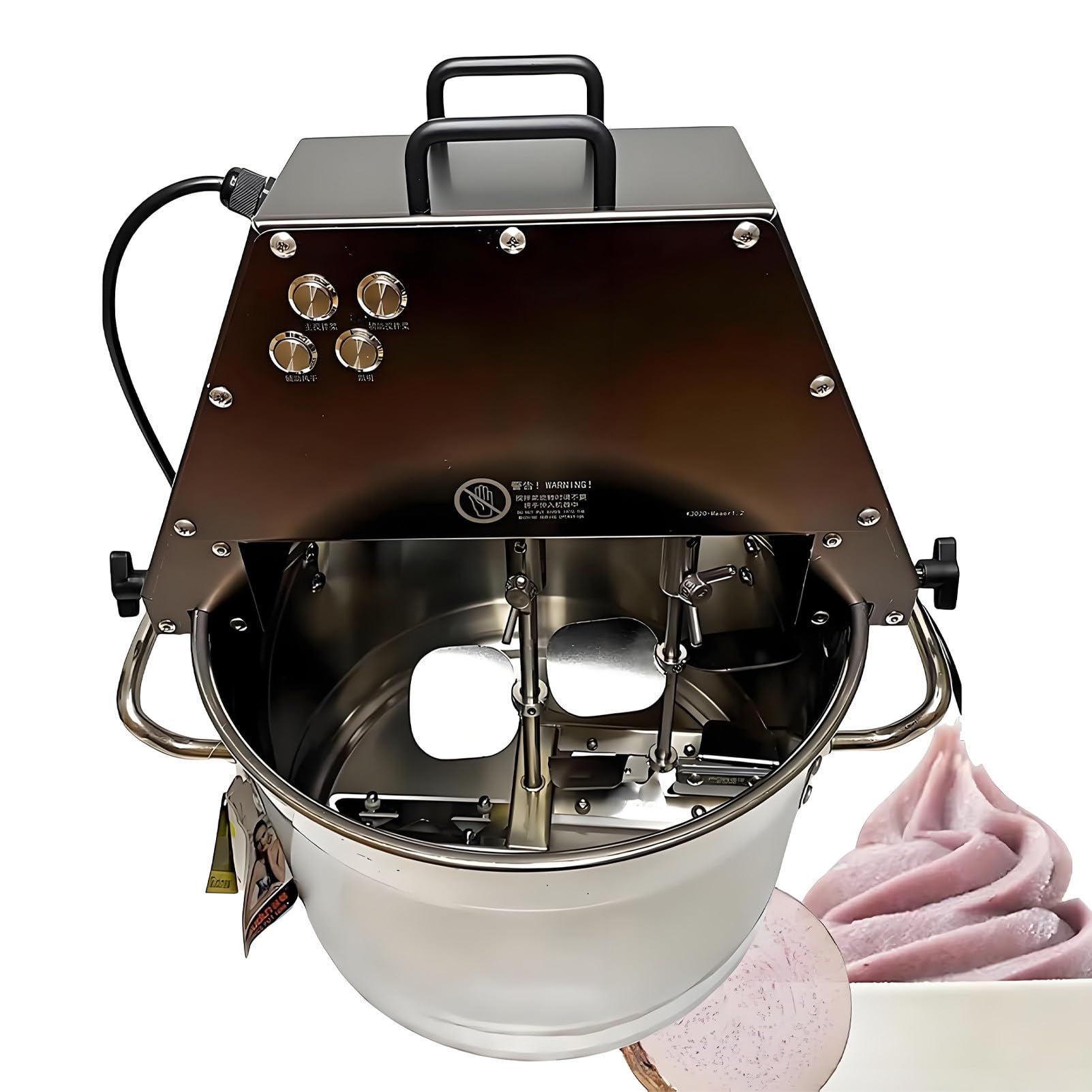 DNEPEI Electric Automatic Jam Sauce Mixer with Dual Stirring Paddles & Scraping Bottom – Prevents Sticking, Ensures Even Mixing for Large Batches