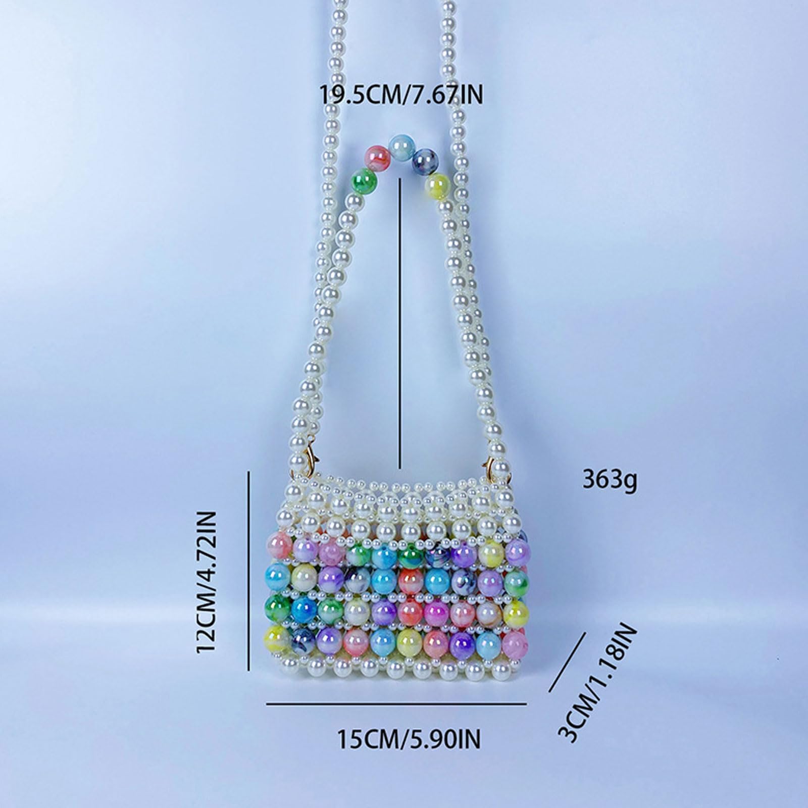 SHESRA Luxury Pearl Purses Shoulder Bag for Women Pearl Bag Handmade Bags Women's Crossbody Beaded Clutch Evening Bag Wedding Party Bridal Party Gifts 69